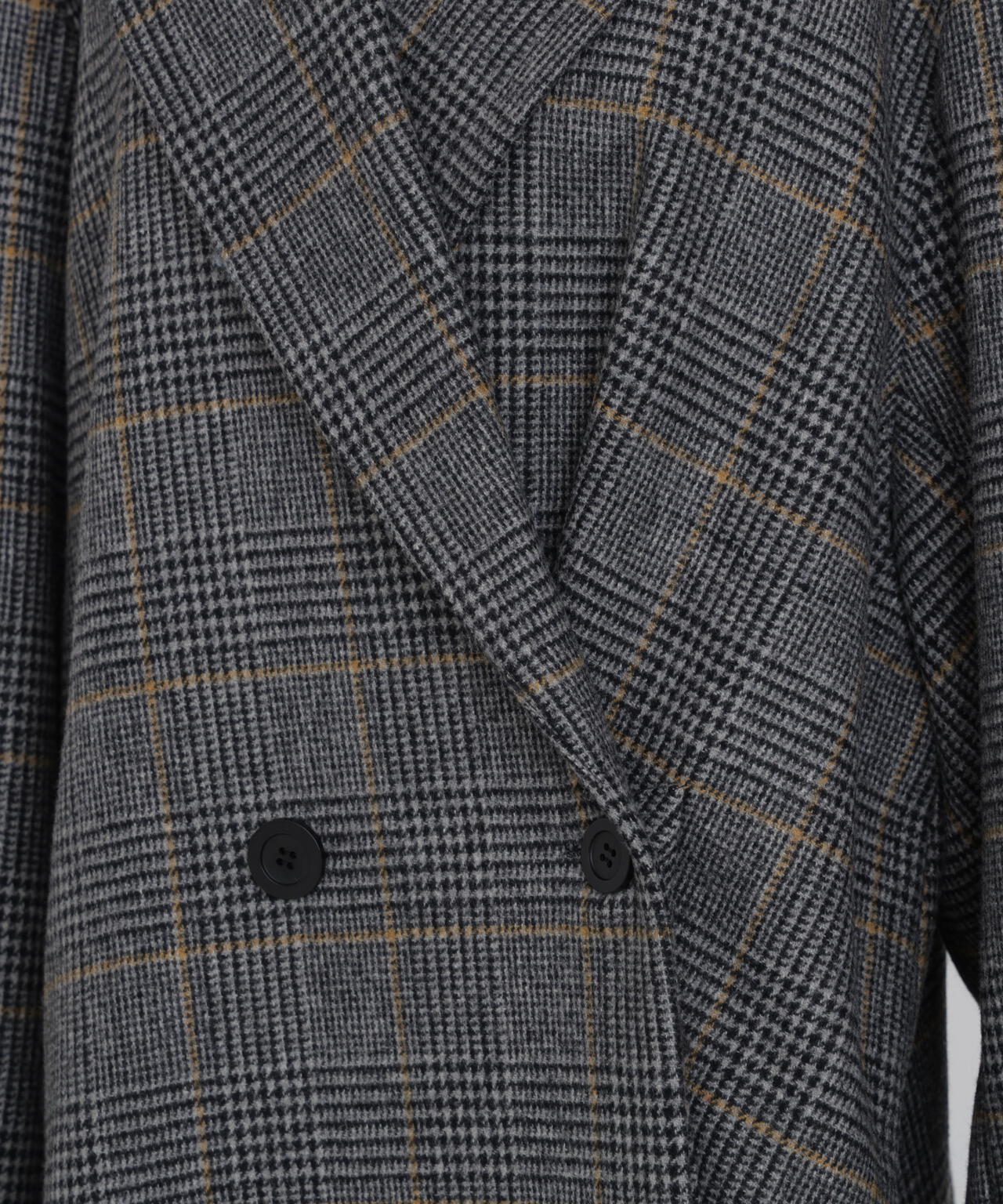 ウールチェックコート