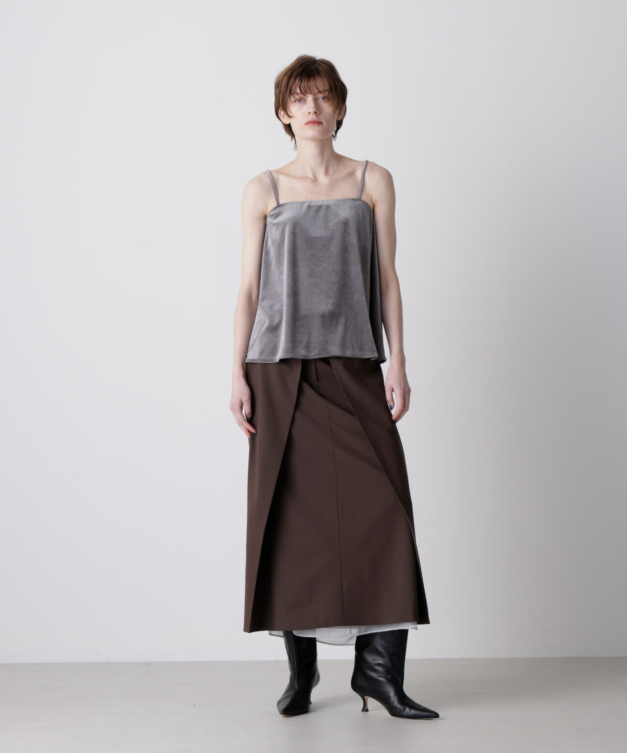 【GISELe 12月号掲載商品】カップ付きベロアキャミソール