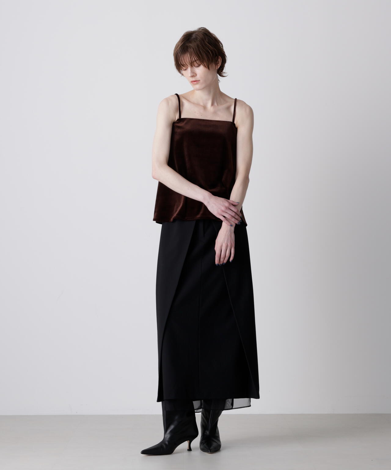 GISELe 12月号掲載商品】カップ付きベロアキャミソール | hLM