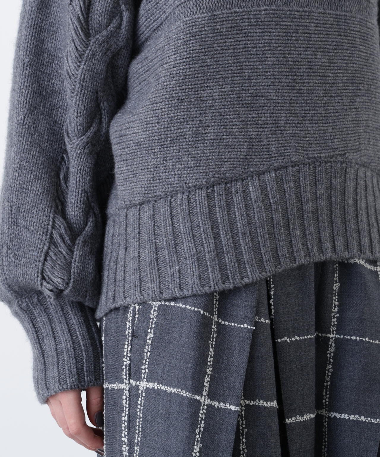 ウールカシミヤケーブルニット | hLM（エイチエルエム） ｜【公式