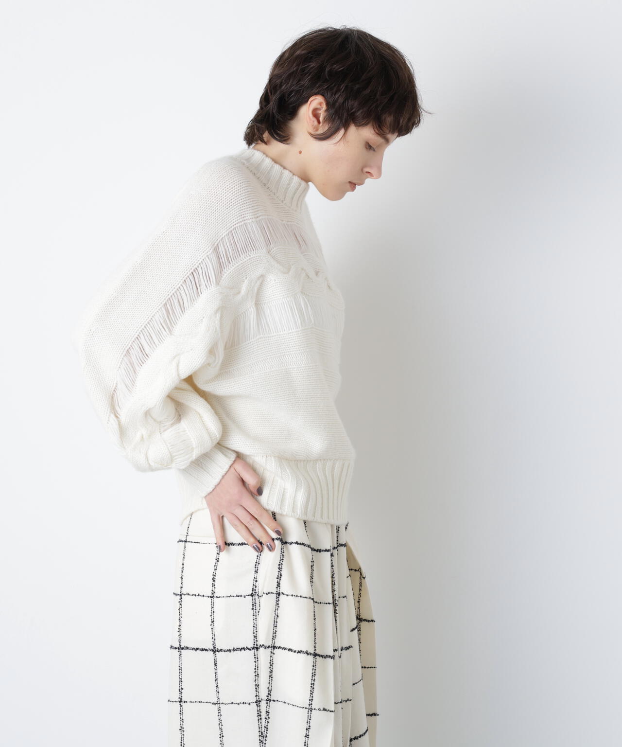 ウールカシミヤケーブルニット | hLM（エイチエルエム） ｜【公式