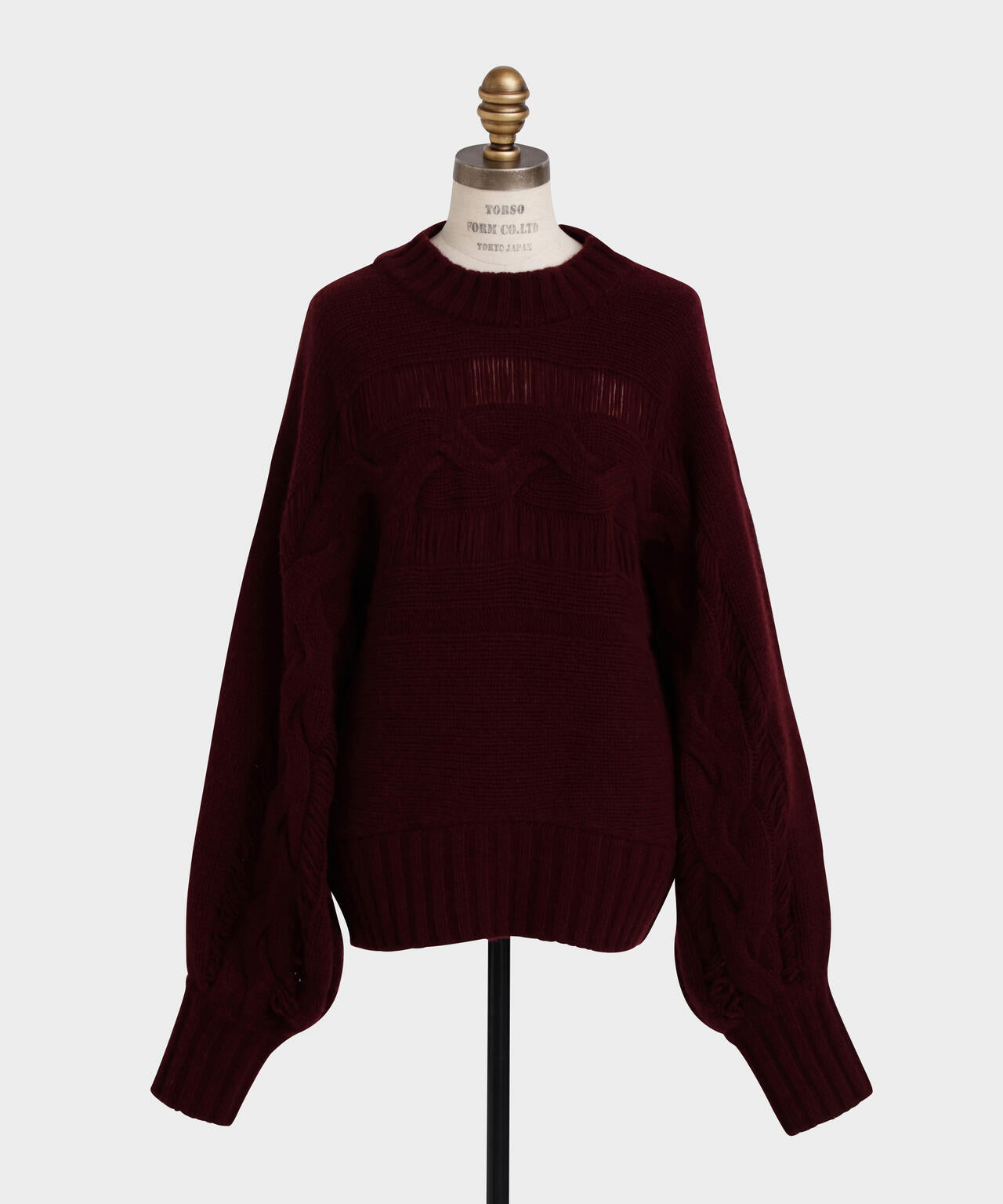 ウールカシミヤケーブルニット