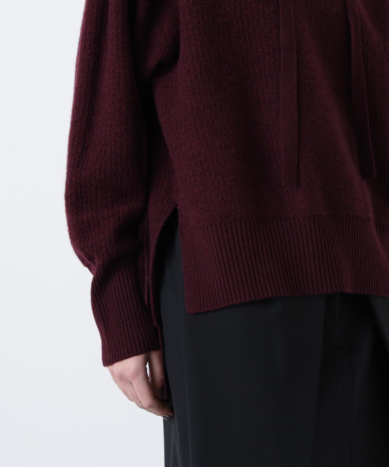 パイルニットフーディー