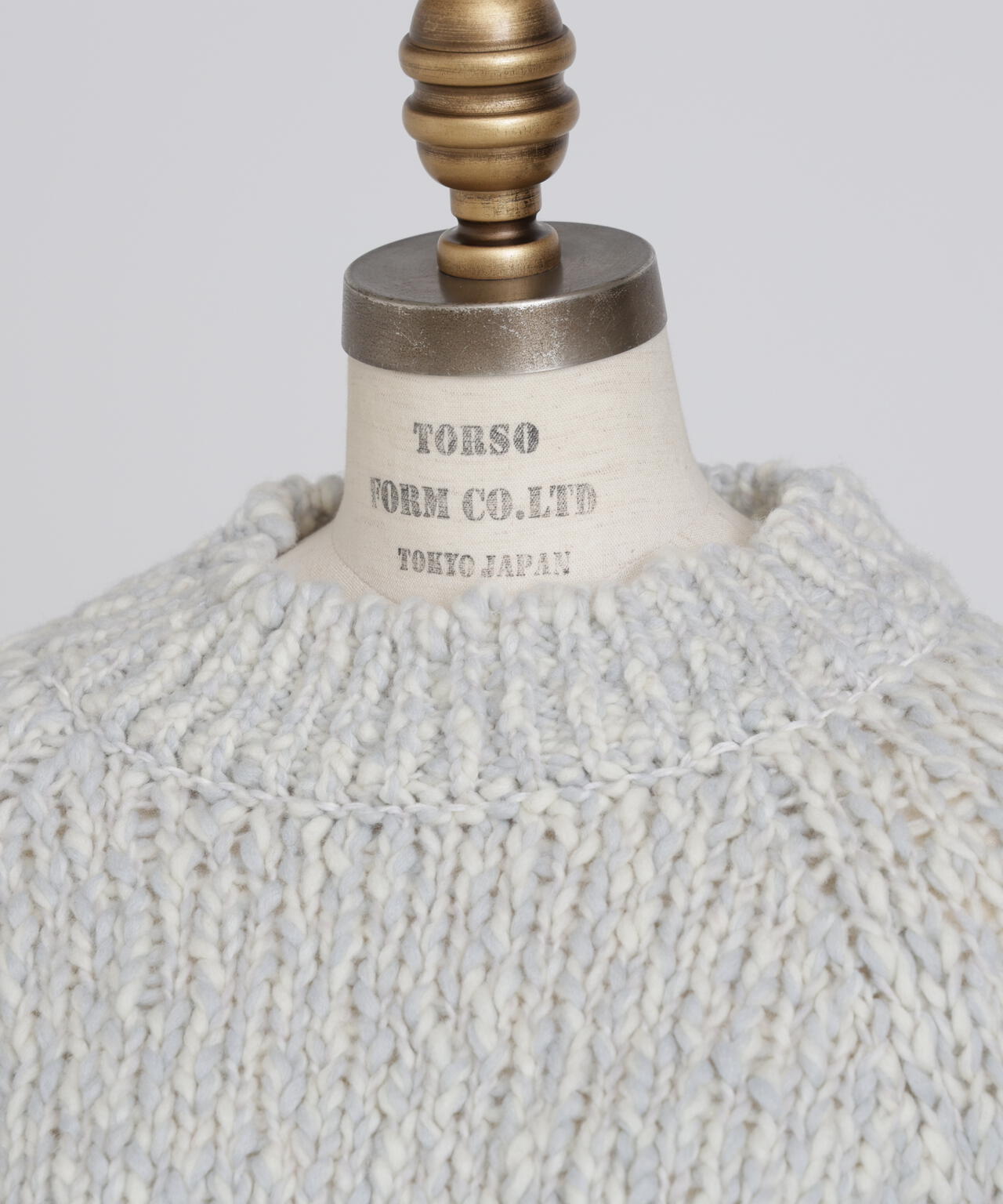 バイカラークロップニット