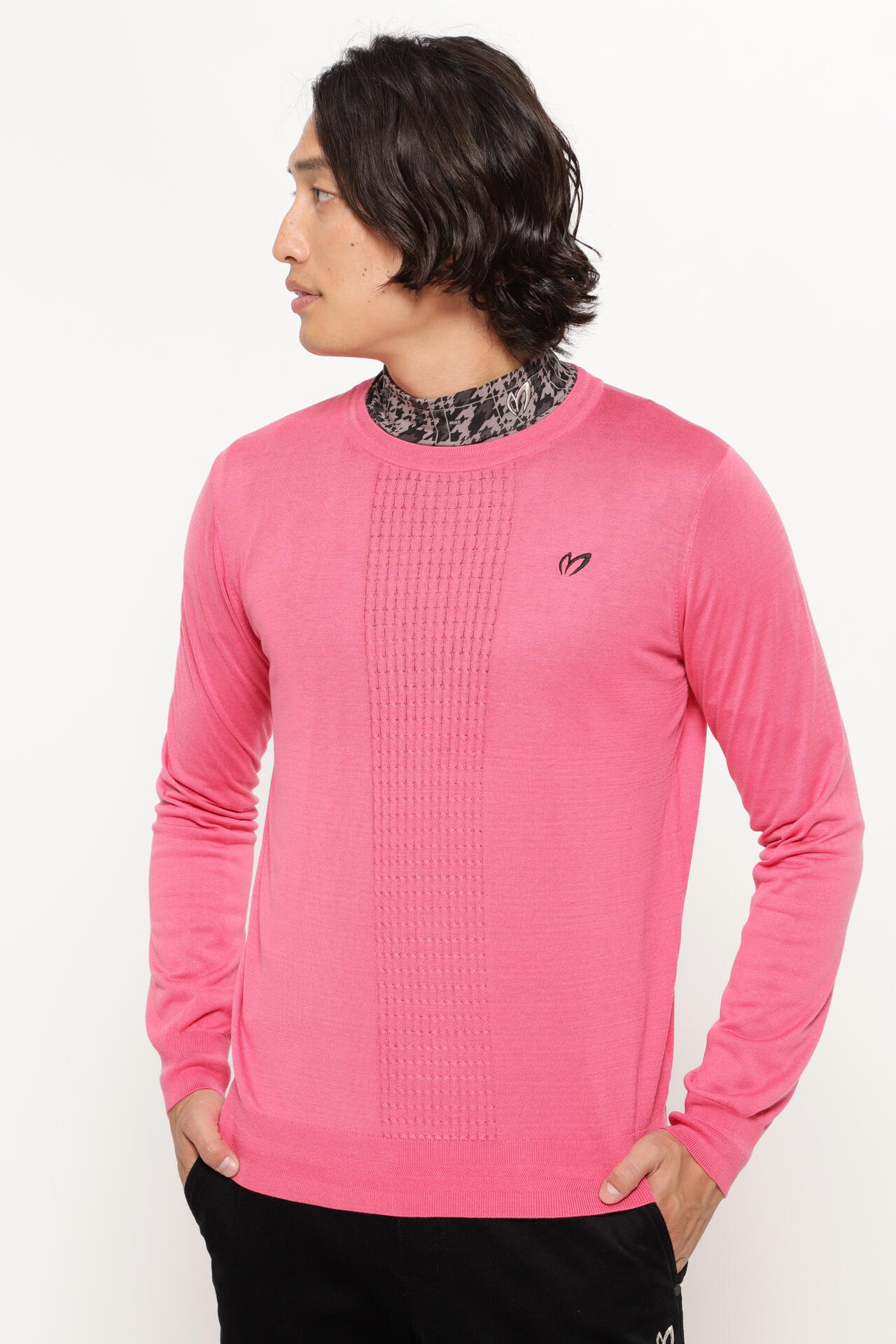 天竺＋ケーブル クルーネックニット プルオーバー | MASTER BUNNY