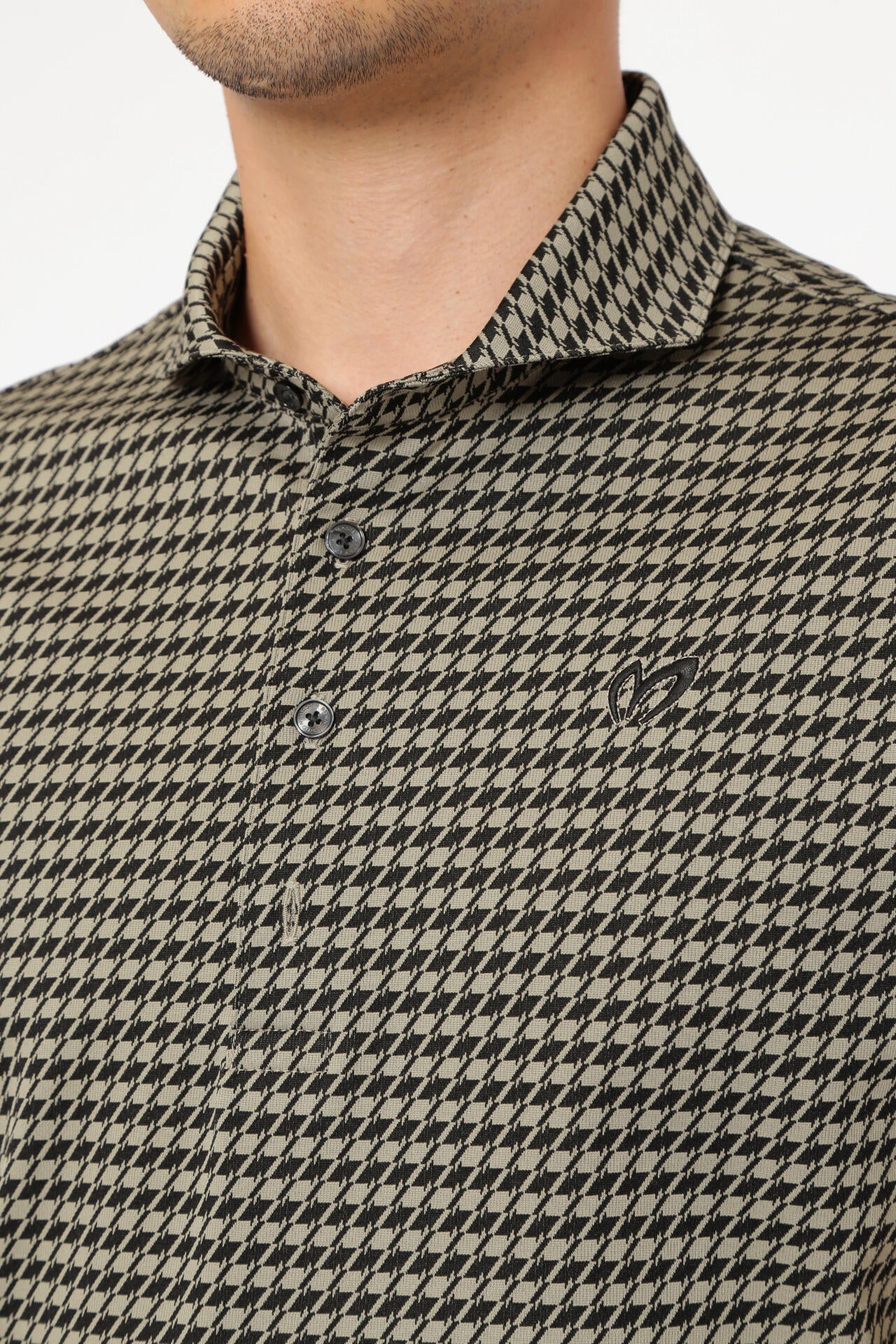 エコペット 千鳥モチーフジャガード 半袖ポロシャツ | MASTER BUNNY