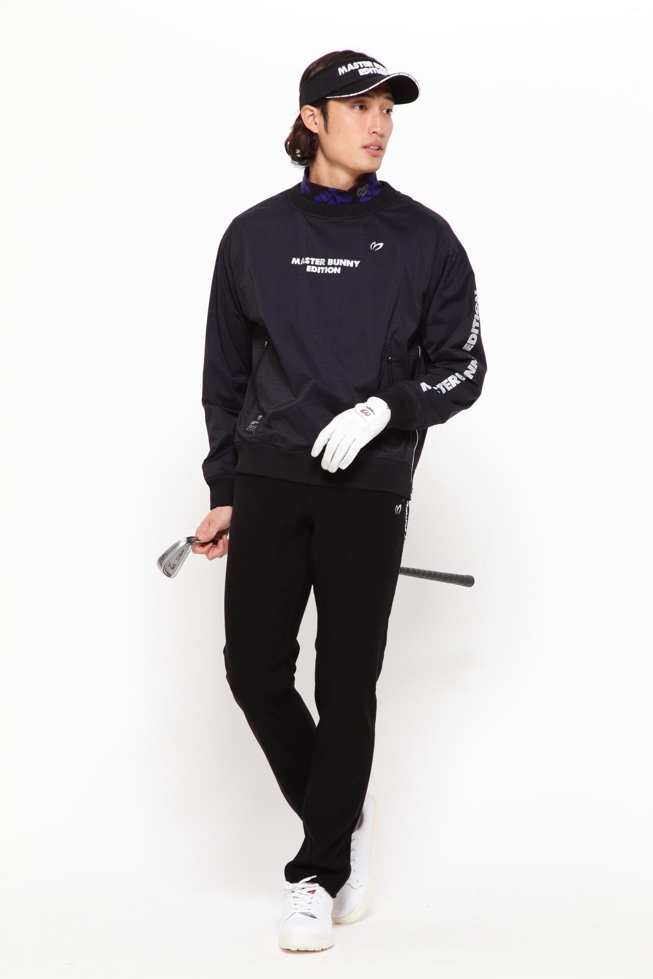 新品タグ付き マスターバニー MBE柄ジャガード モックネックカットソー 黒 5 MBE柄ジャガード モックネックカットソー ＜MBE柄＞ | MASTER BUNNY