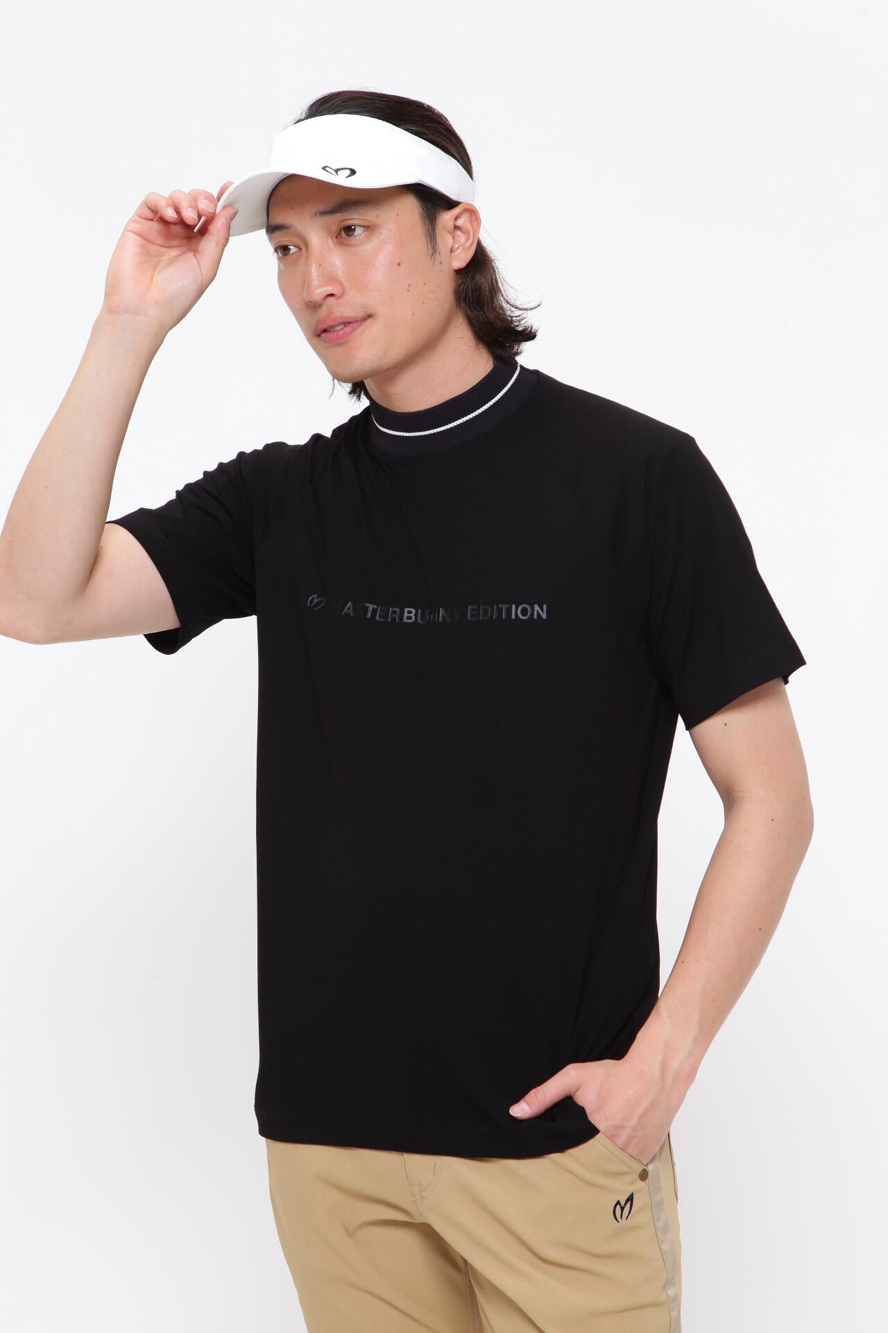 AIR DRY ヴィスコースベア天竺 半袖モックネックカットソー | MASTER