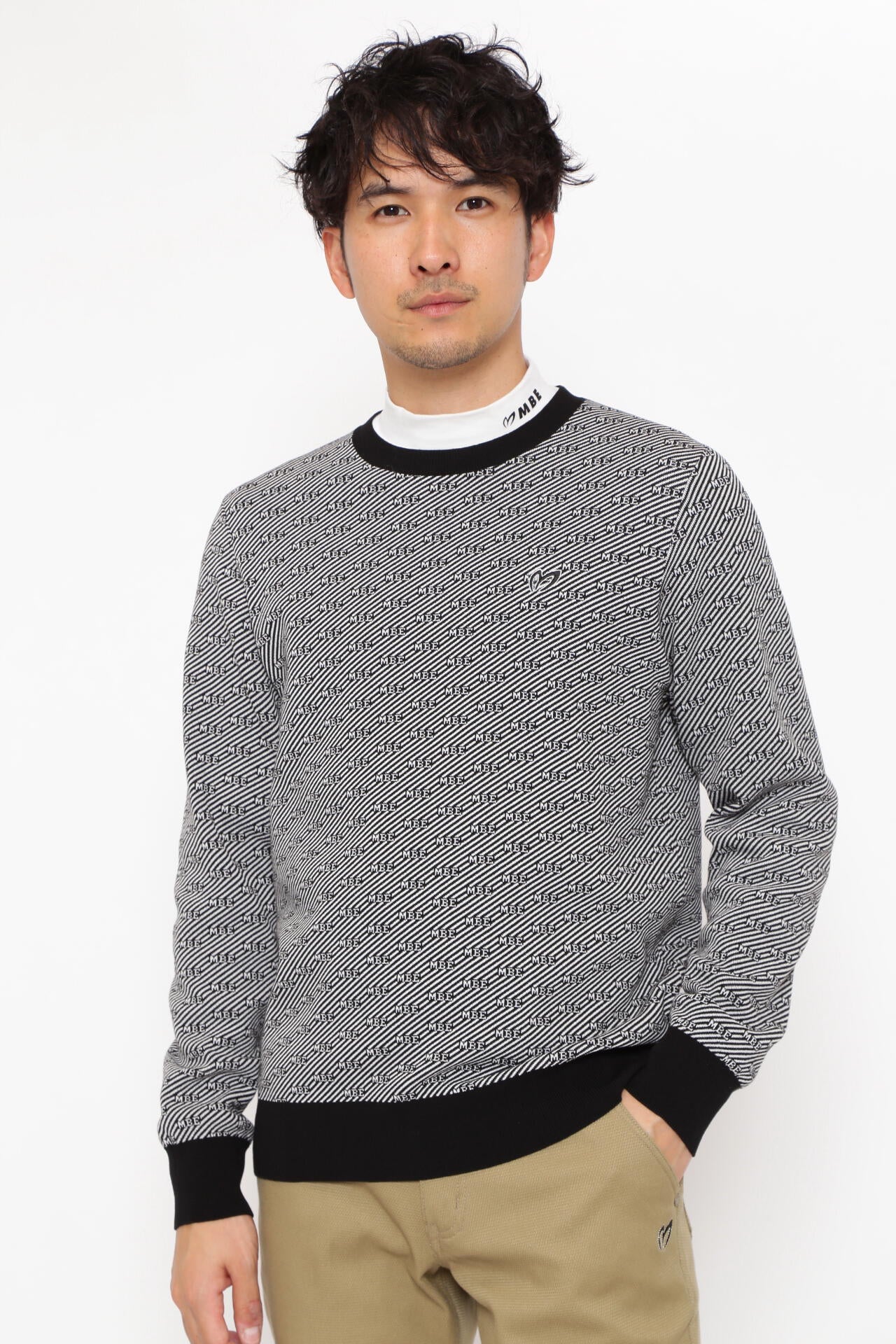 ハイブリッドコットン クルーネックニットプルオーバー | MASTER BUNNY