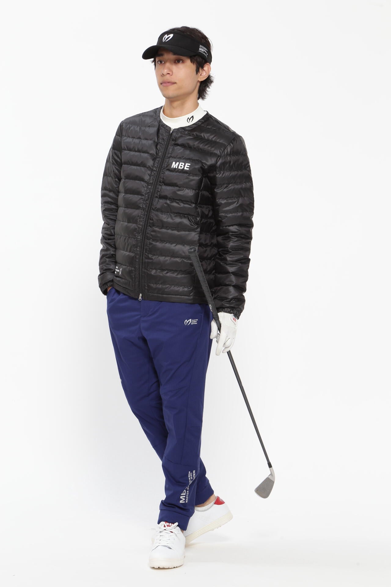 ポリエステルリップストップ撥水ノーカラーダウンジャケット | MASTER