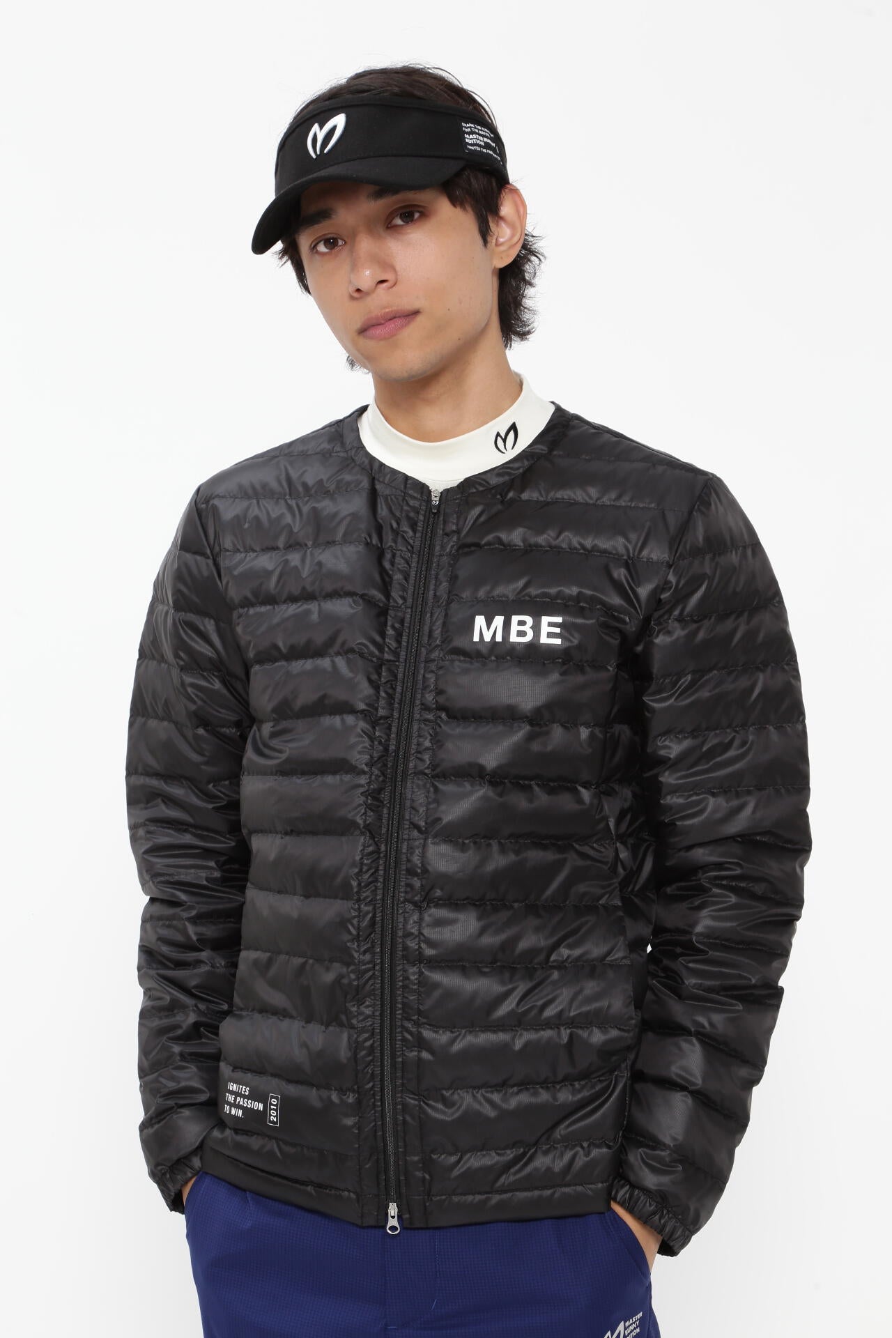 ポリエステルリップストップ撥水ノーカラーダウンジャケット | MASTER