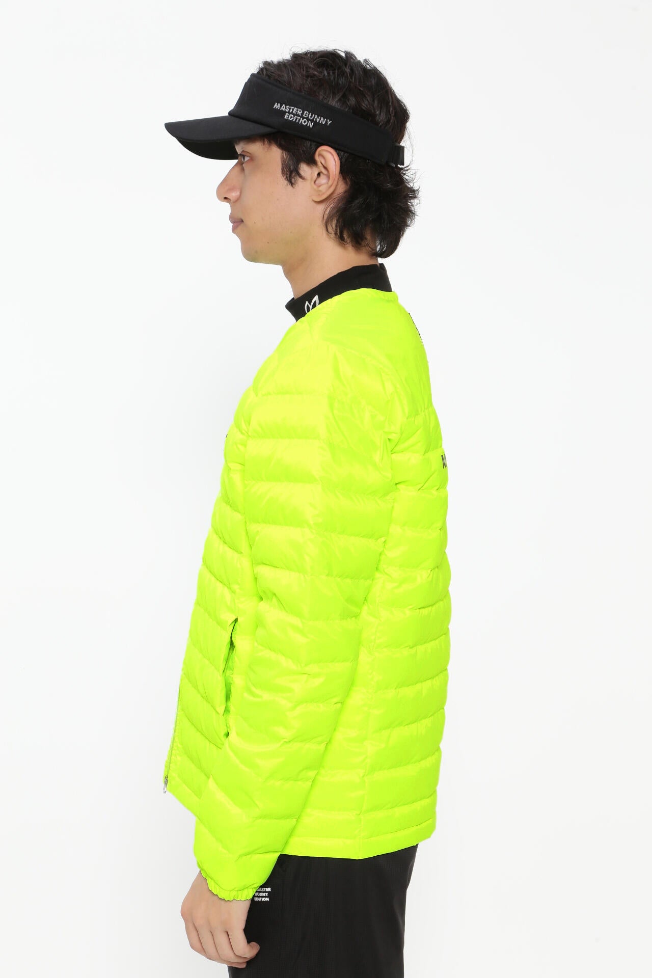 MASTER BUNNY EDITION 蛍光イエロー ジャケット サイズ6 ポリエステルリップストップ撥水ノーカラーダウンジャケット | MASTER