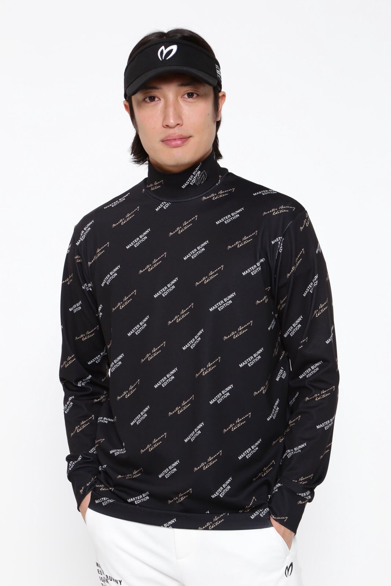 スムース裏起毛 ハイネックカットソープルオーバー ＜MBEバイアスロゴ