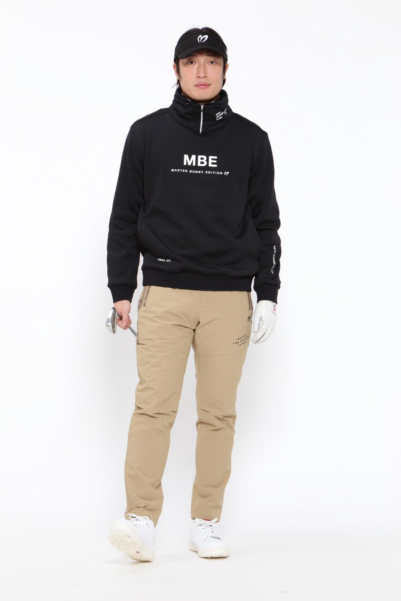 スムース裏起毛 ハイネックカットソープルオーバー ＜MBEバイアスロゴ