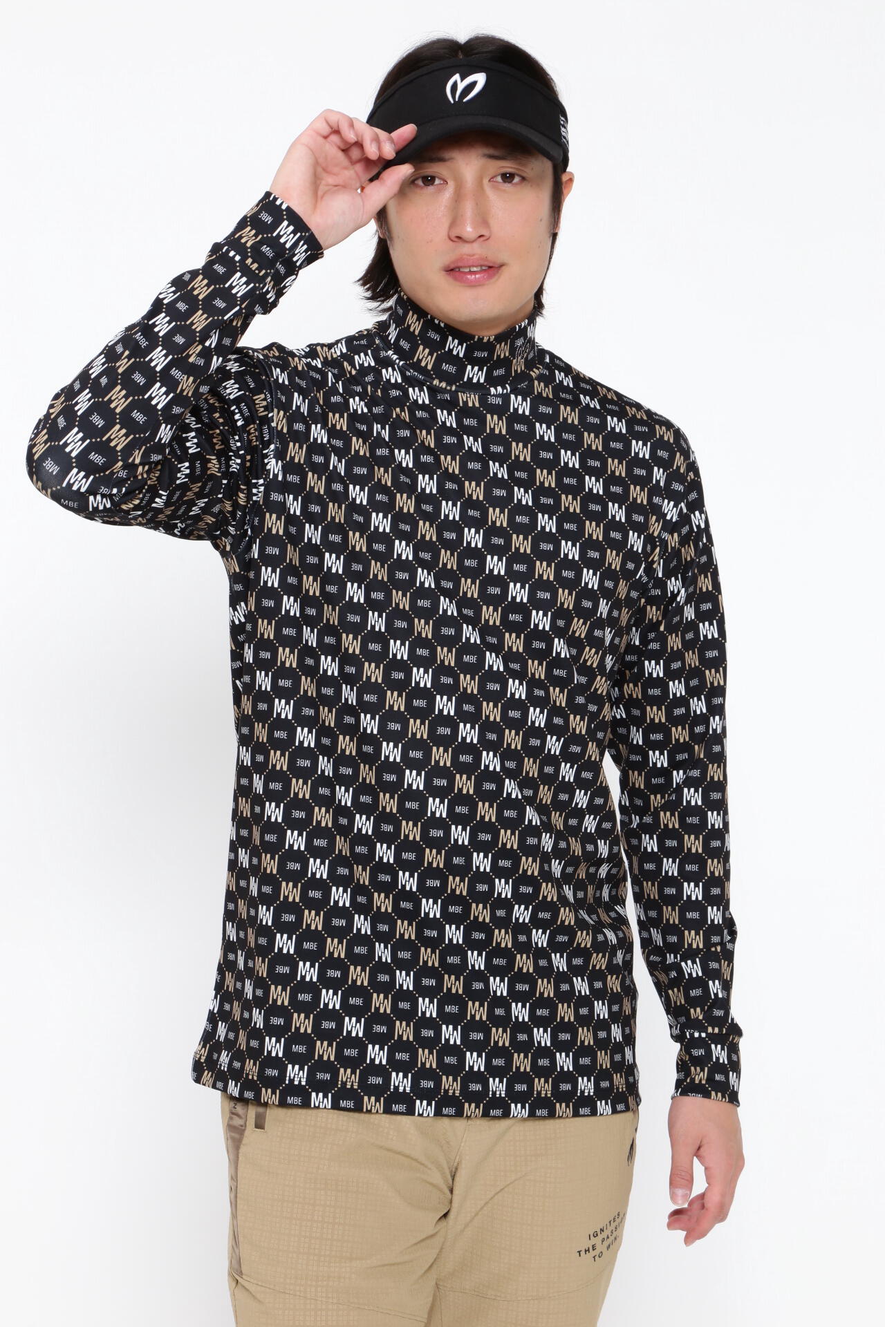 スムース裏起毛 ハイネックカットソープルオーバー ＜MBEバイアスロゴ