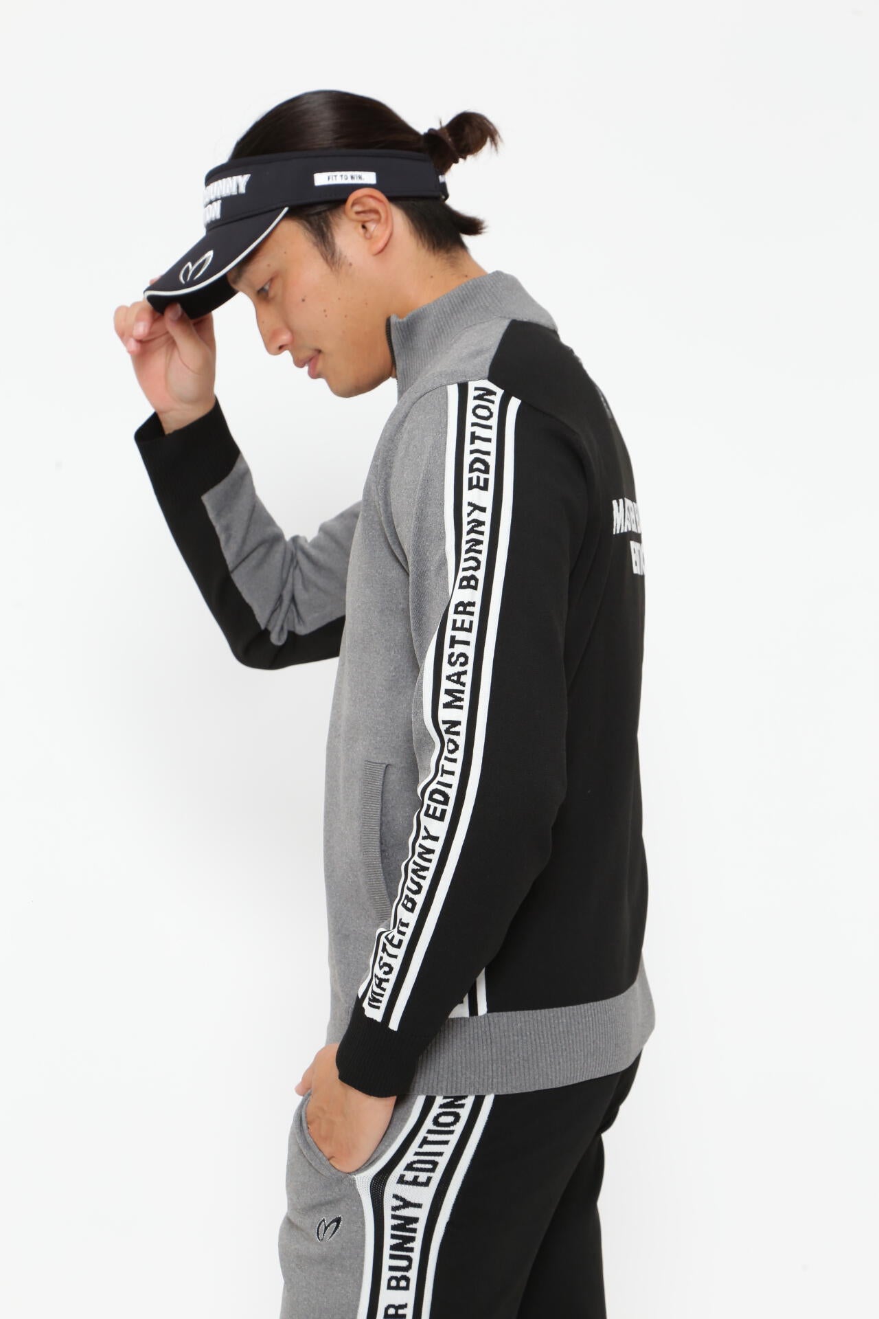 天竺度詰め Wジャガード ニットブルゾン | MASTER BUNNY EDITION