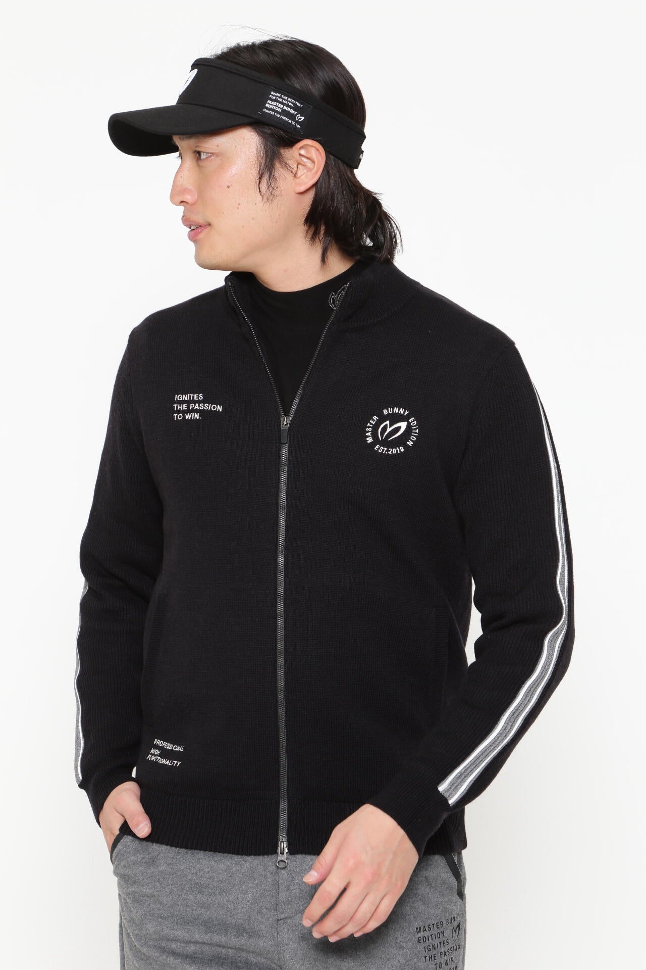 身頃裏地付きフルジップアップニットジャケット | MASTER BUNNY