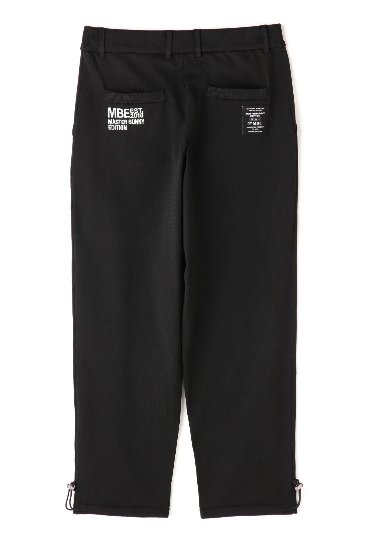 【コメントなし即購入OK！】MASTER BUNNY EDITION ︎⭐︎パンツ 天竺度詰め+ジャガードロゴ スピンドル付きニットパンツ | MASTER