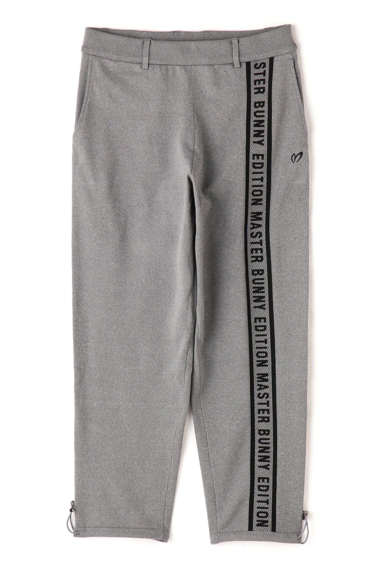 天竺度詰め+ジャガードロゴ スピンドル付きニットパンツ | MASTER