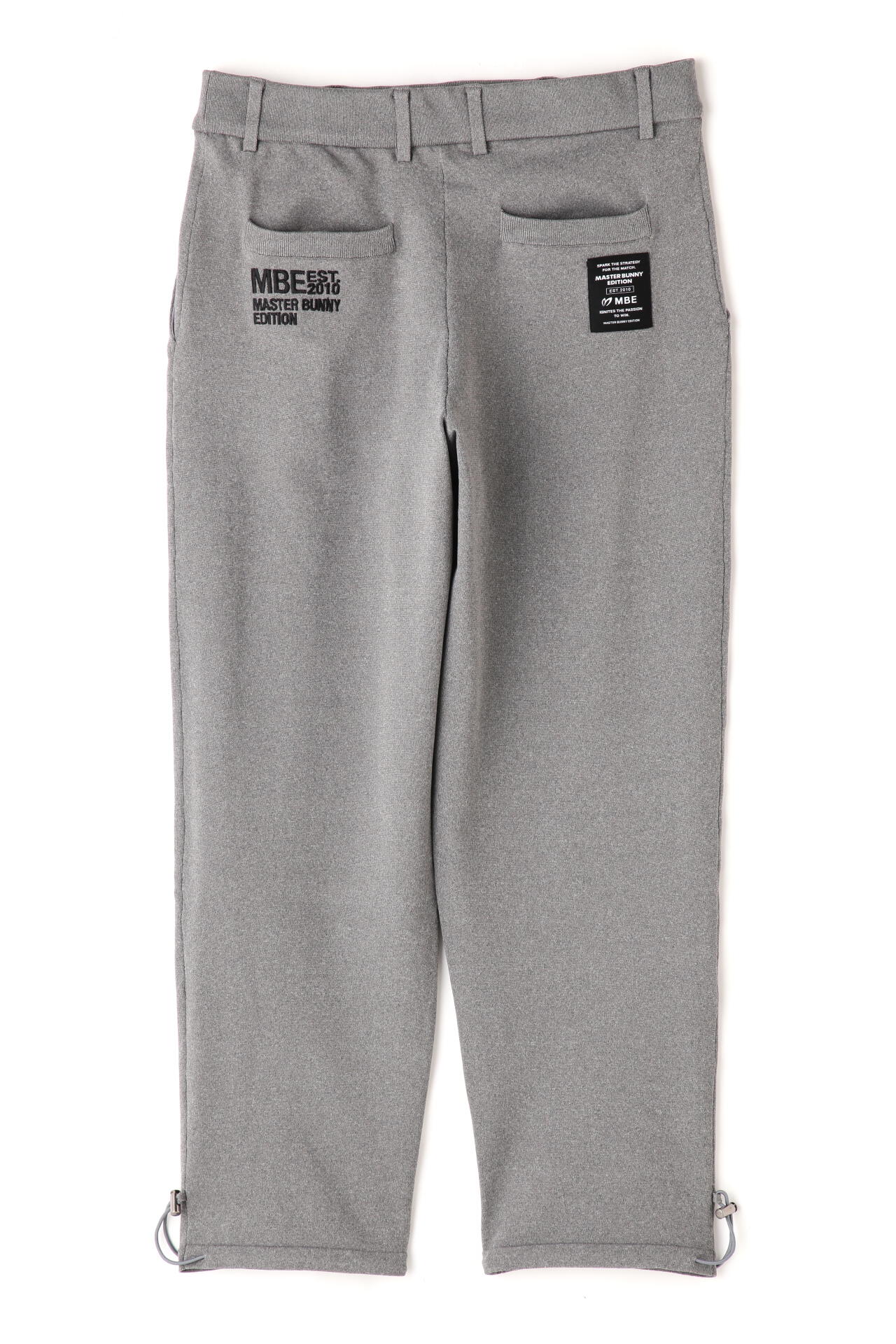 天竺度詰め+ジャガードロゴ スピンドル付きニットパンツ | MASTER