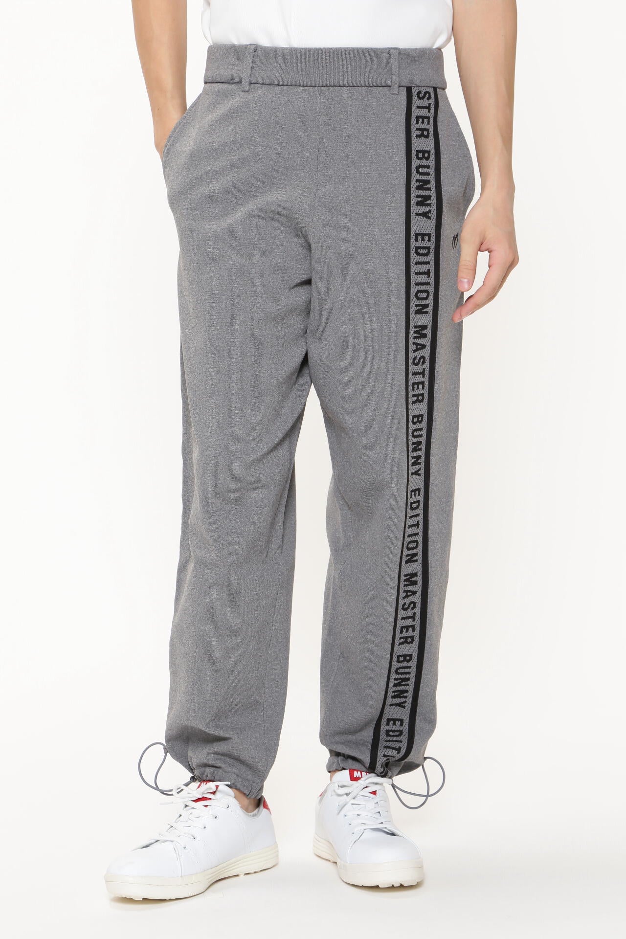 マスターバニー　ニット　スウェット パンツ　グレー系　22年モデル 天竺度詰め+ジャガードロゴ スピンドル付きニットパンツ | MASTER