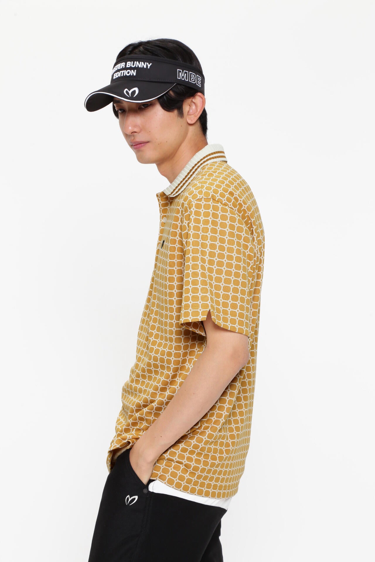 カチオンレトロチェックジャガード半袖ポロシャツ | MASTER