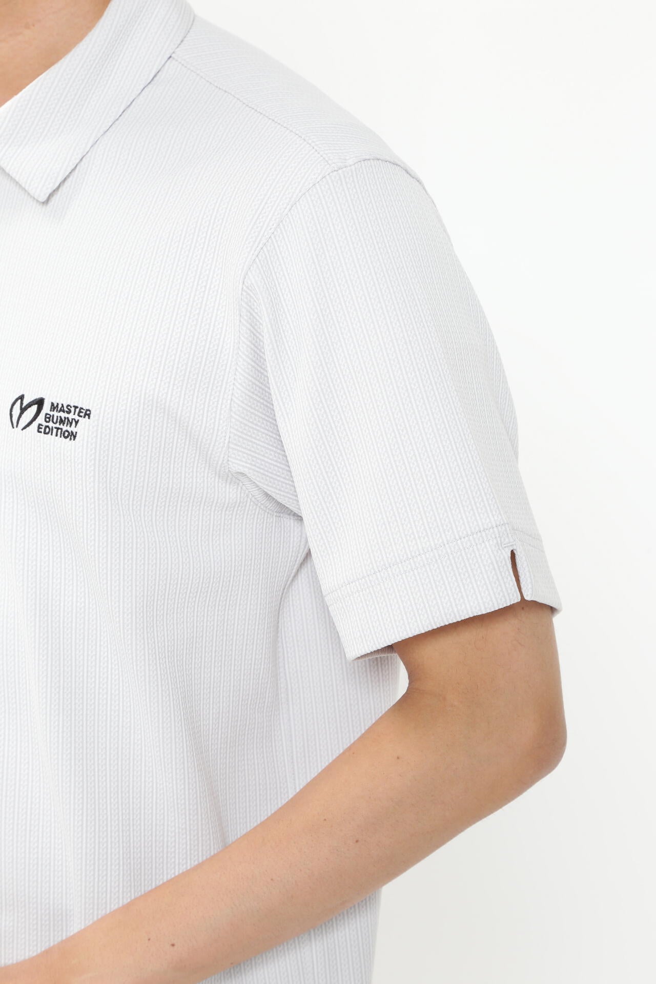 SWAGGY BUNNY】レトロストライプジャガード半袖ポロシャツ | MASTER