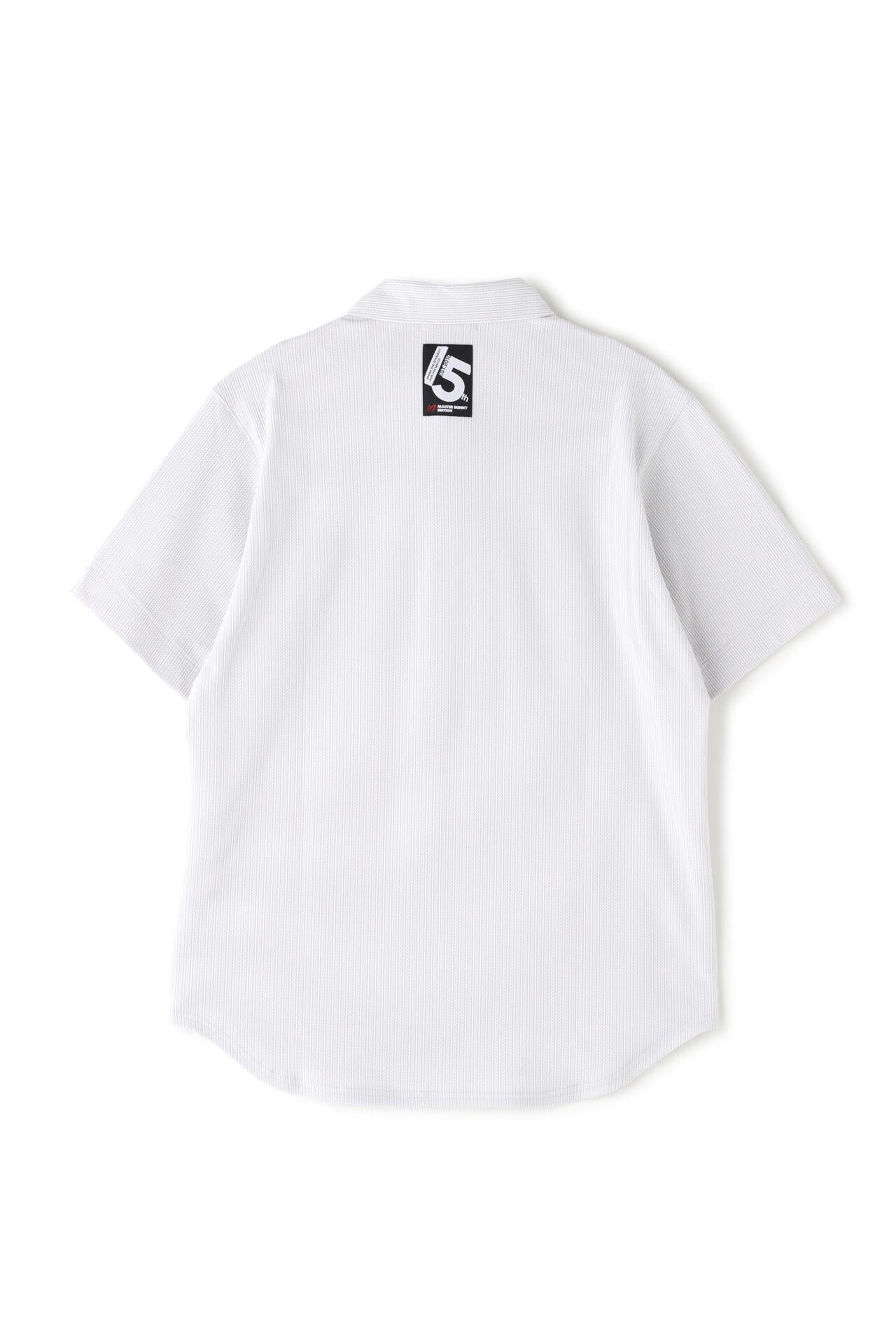 SWAGGY BUNNY】レトロストライプジャガード半袖ポロシャツ