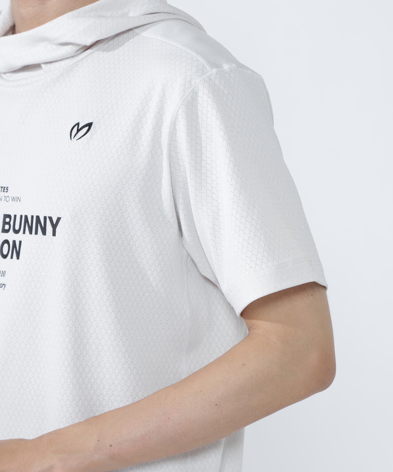 ダイヤベアジャガード半袖フーディ