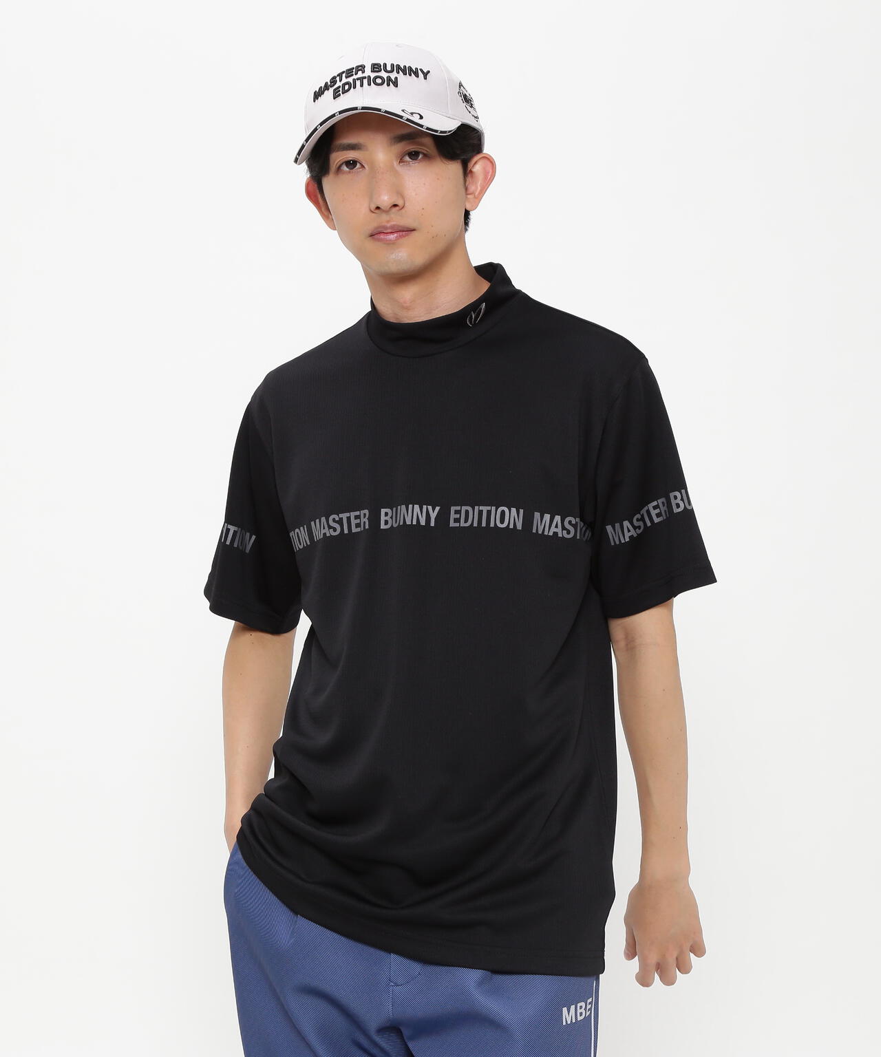 裏ワッフルジャージ半袖モックネックカットソー | MASTER BUNNY