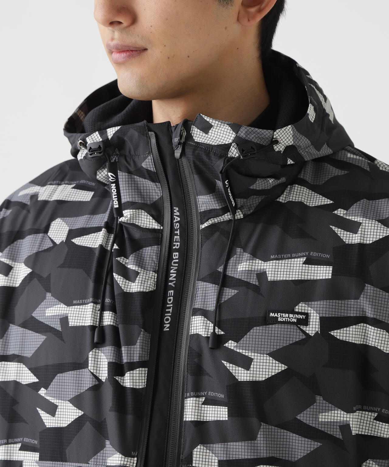 迷彩プリントフーディブルゾン