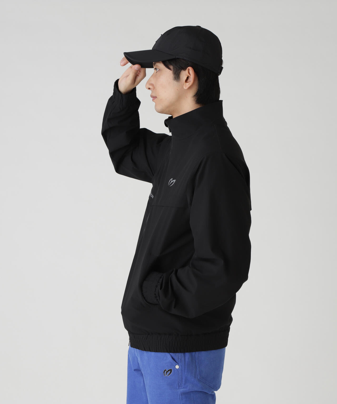 ストレッチリップストップ×高密度ツイル レイヤードブルゾン