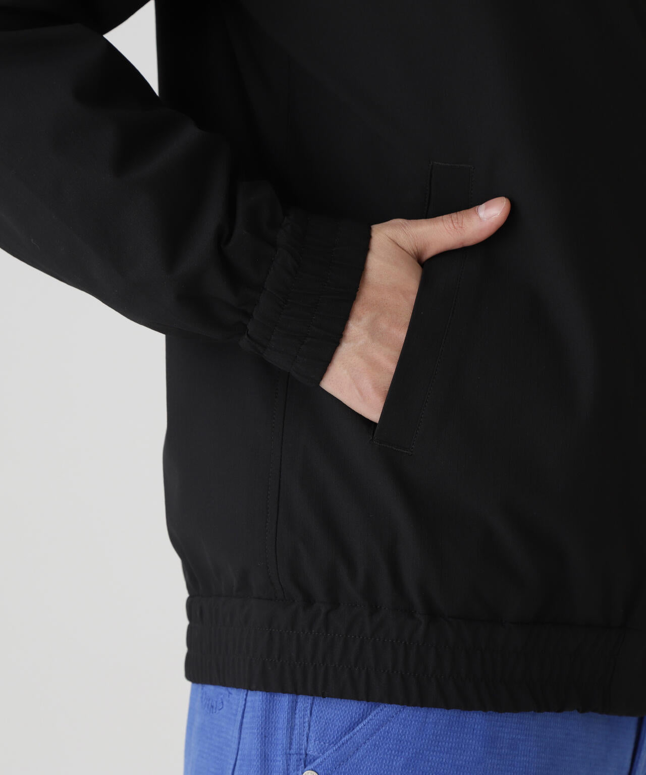 ストレッチリップストップ×高密度ツイル レイヤードブルゾン