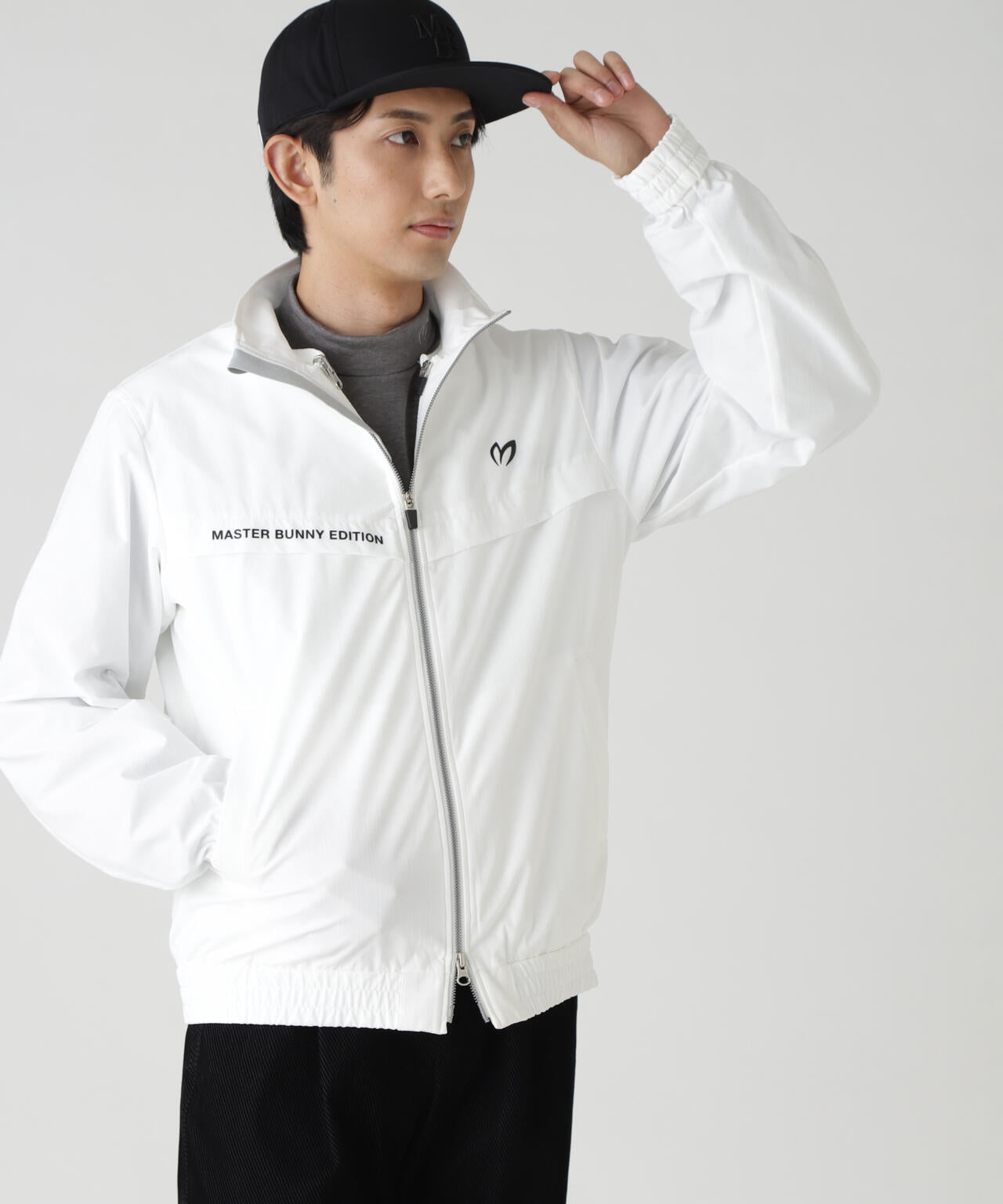 ストレッチリップストップ×高密度ツイル レイヤードブルゾン