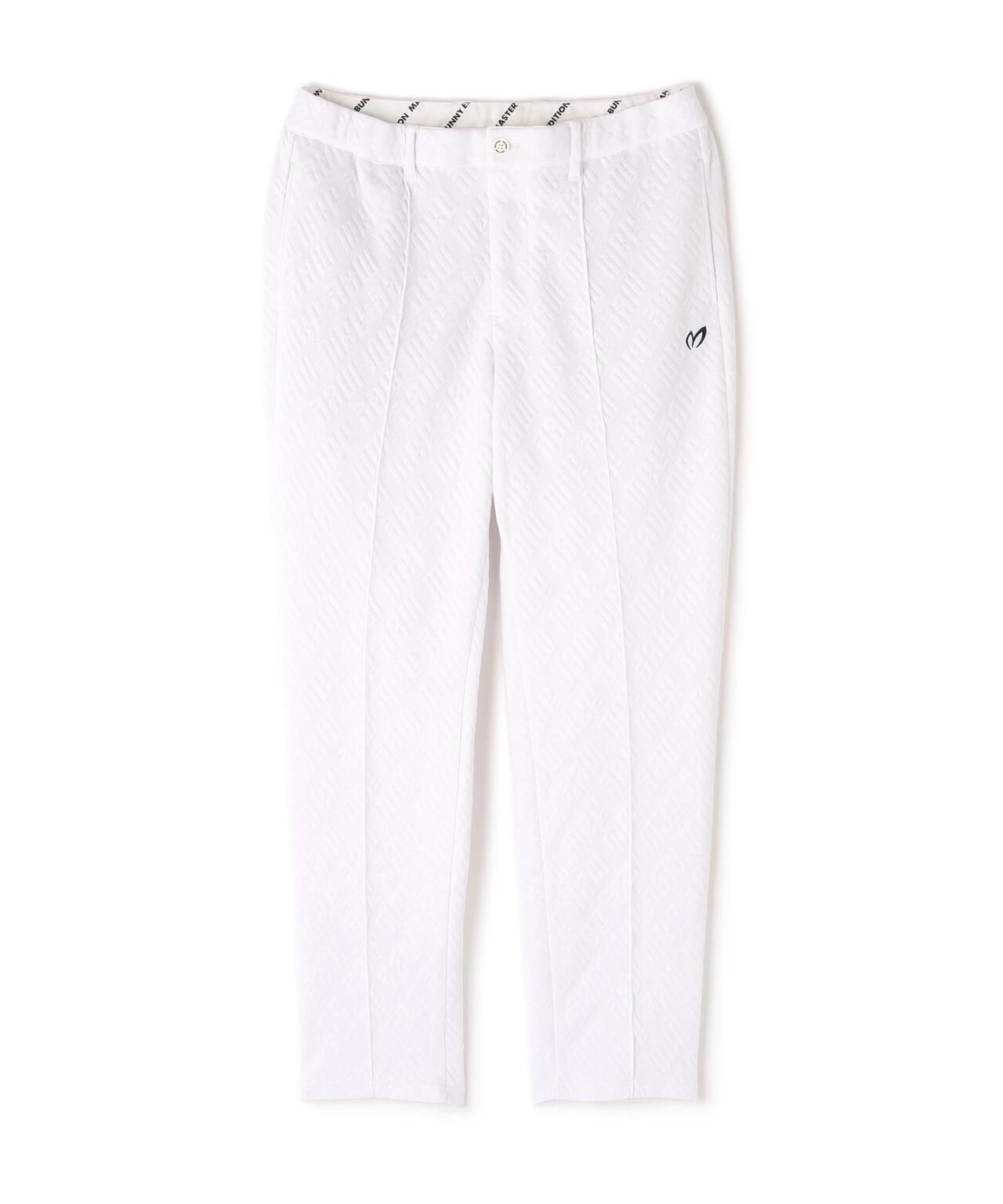新品　マスターバニーエディション　パンツ　テーパード　ホワイト　ストレッチ　1 ロゴジャガードストレッチパンツ | MASTER BUNNY EDITION