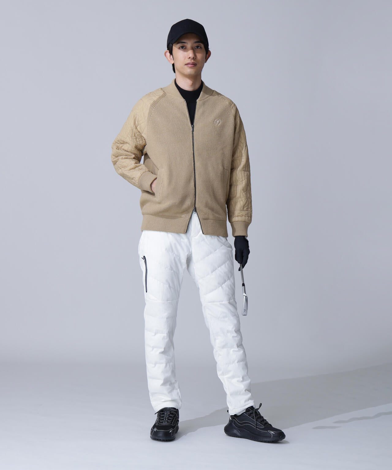 グログラン中綿ストレッチパンツ