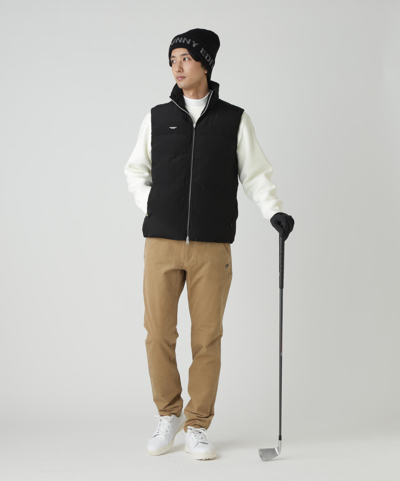 ナイロンリップ中綿フルジップベスト