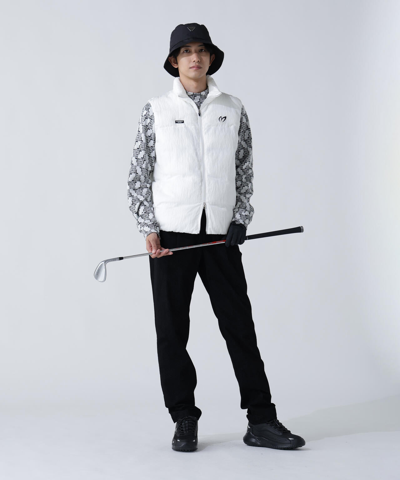 ナイロンリップ中綿フルジップベスト