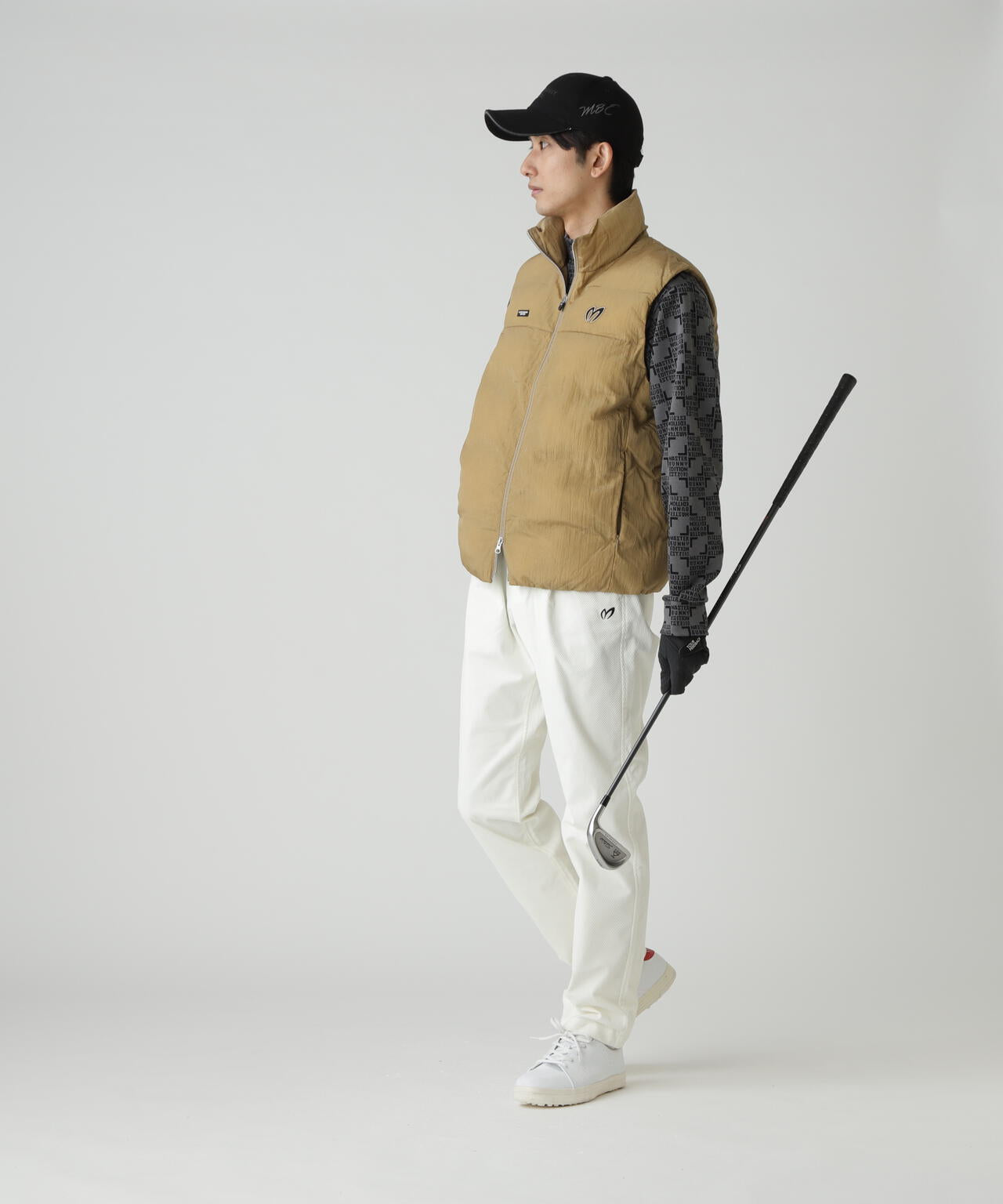 ナイロンリップ中綿フルジップベスト