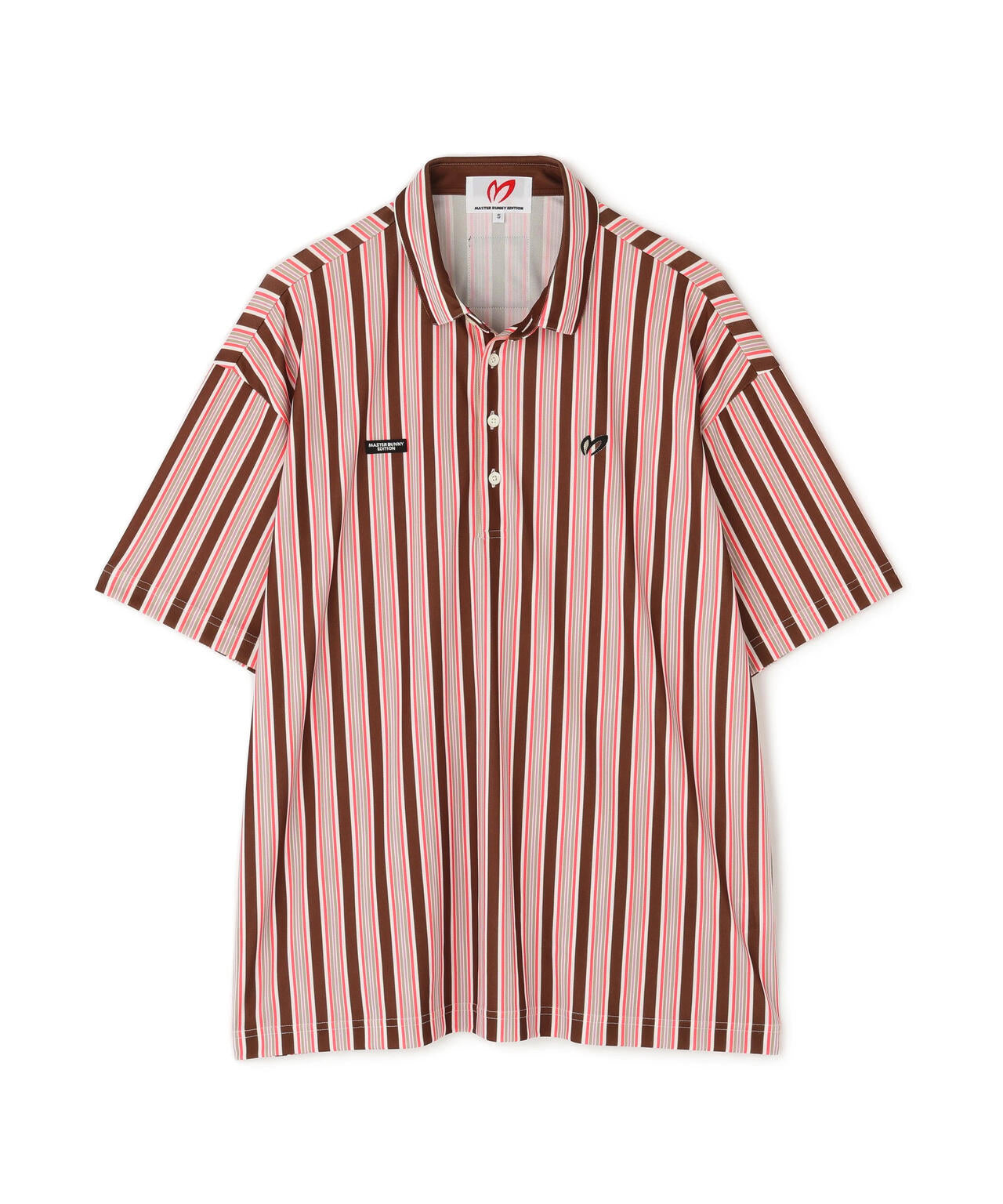 エアロクールピケマルチストライププリント半袖ポロシャツ