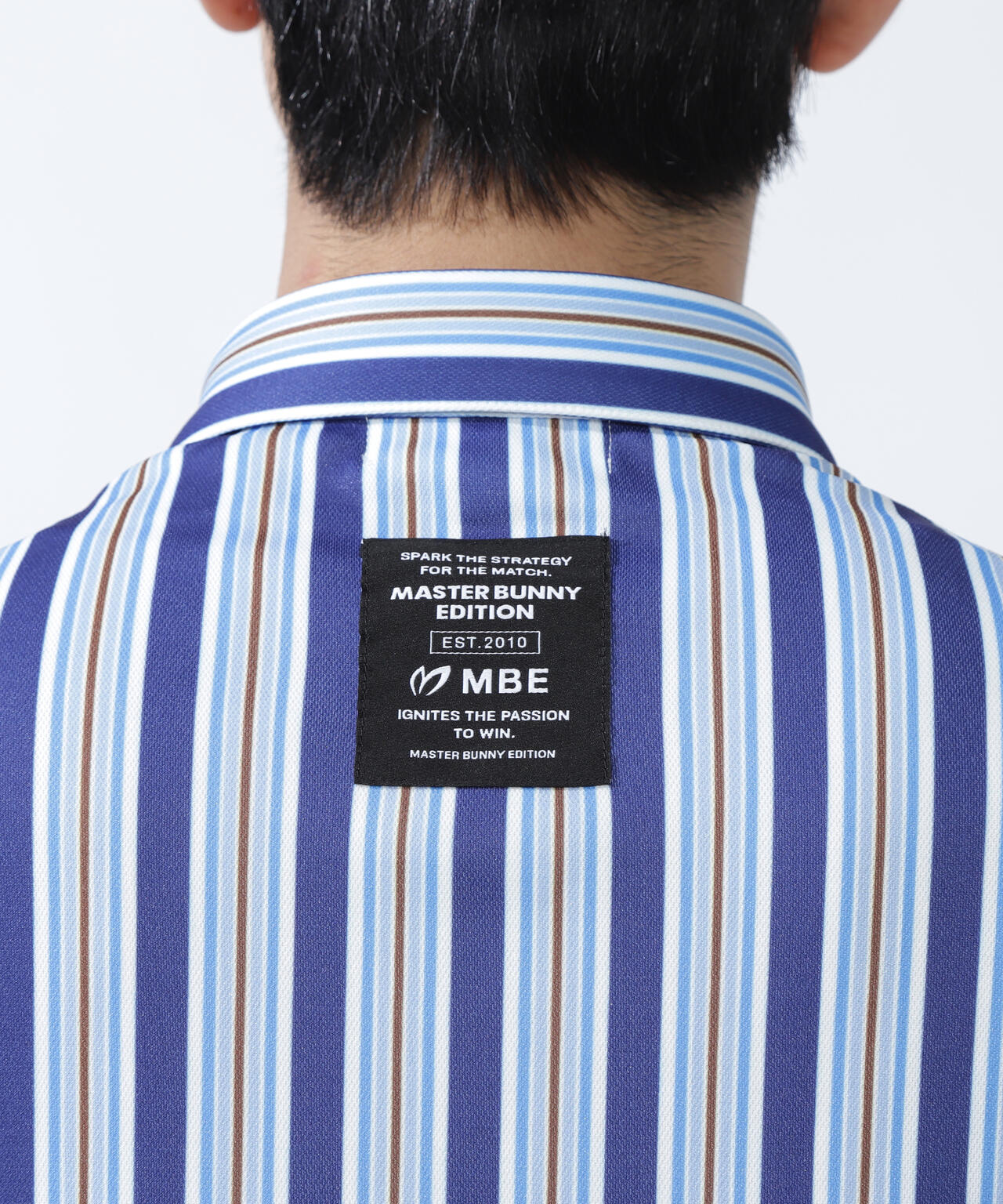 エアロクールピケマルチストライププリント半袖ポロシャツ