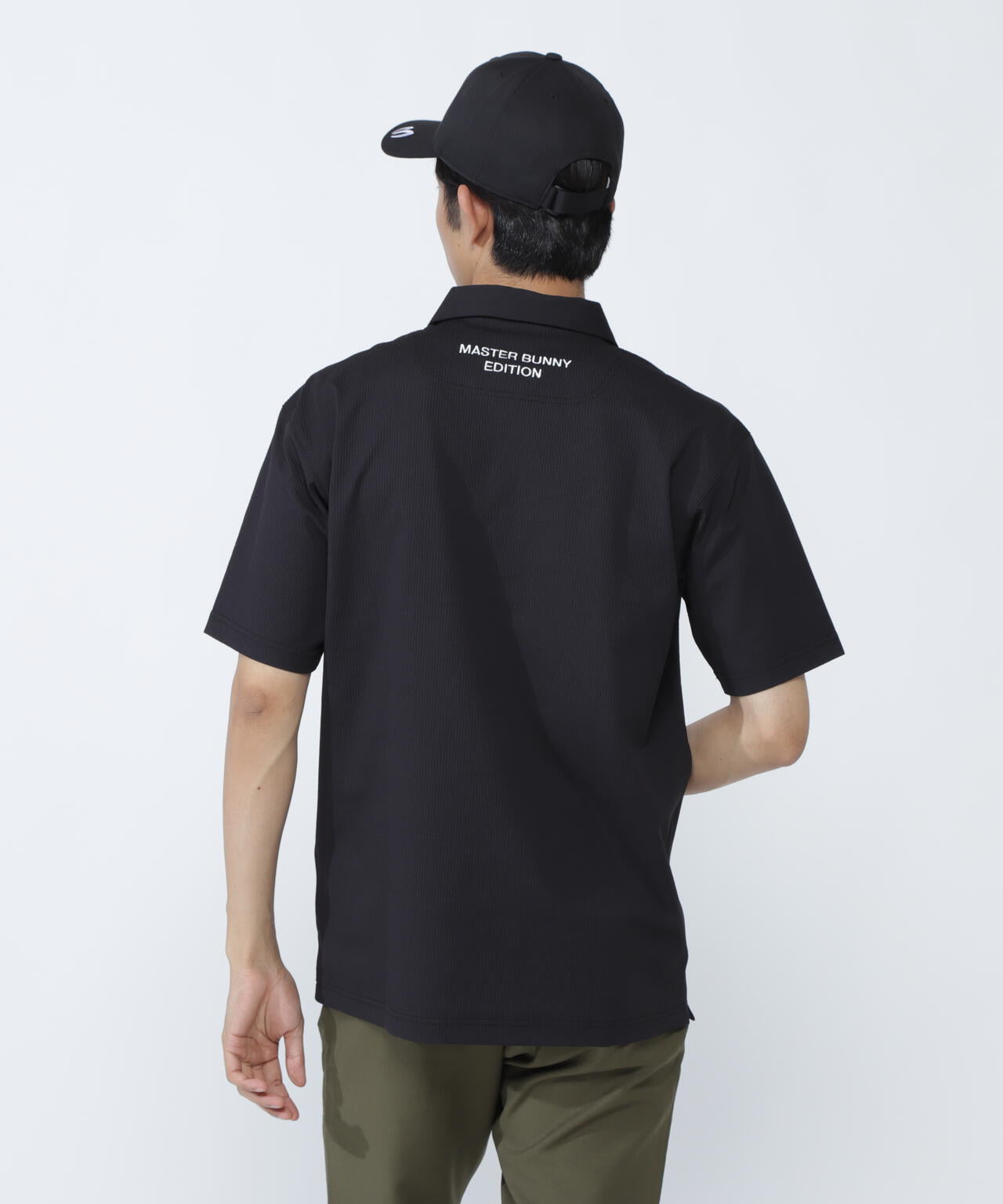 ストライプサッカー4WAYストレッチ半袖ポロシャツ