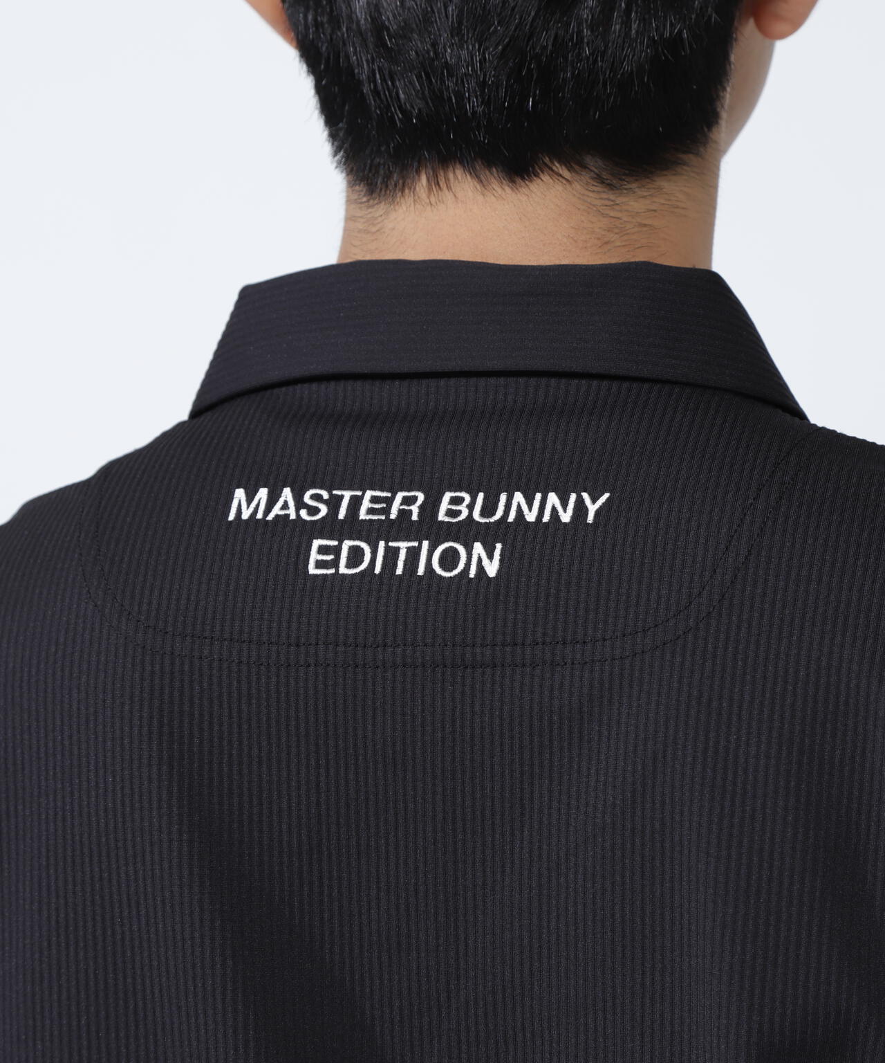 ストライプサッカー4WAYストレッチ半袖ポロシャツ | MASTER BUNNY