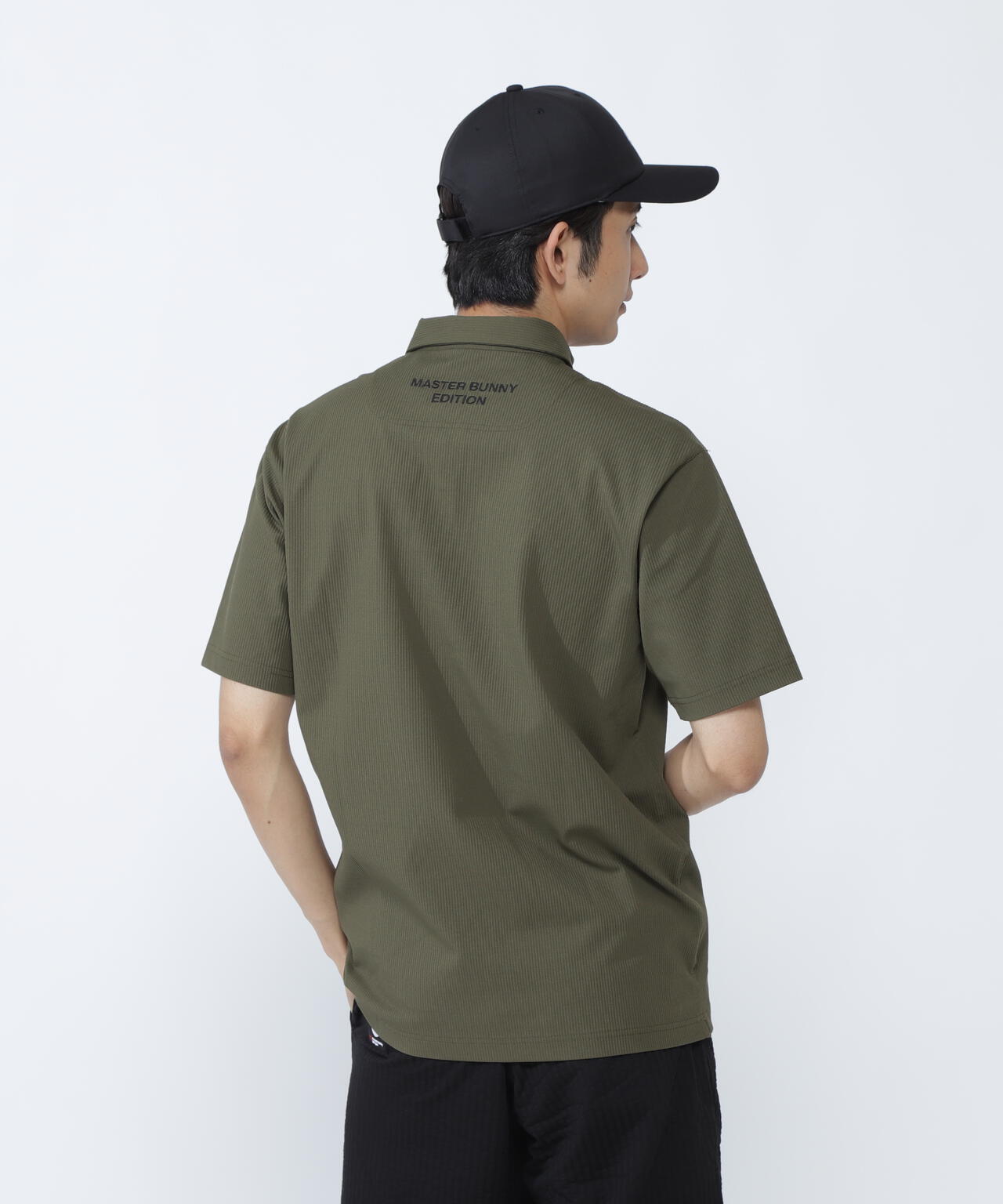 ストライプサッカー4WAYストレッチ半袖ポロシャツ | MASTER BUNNY