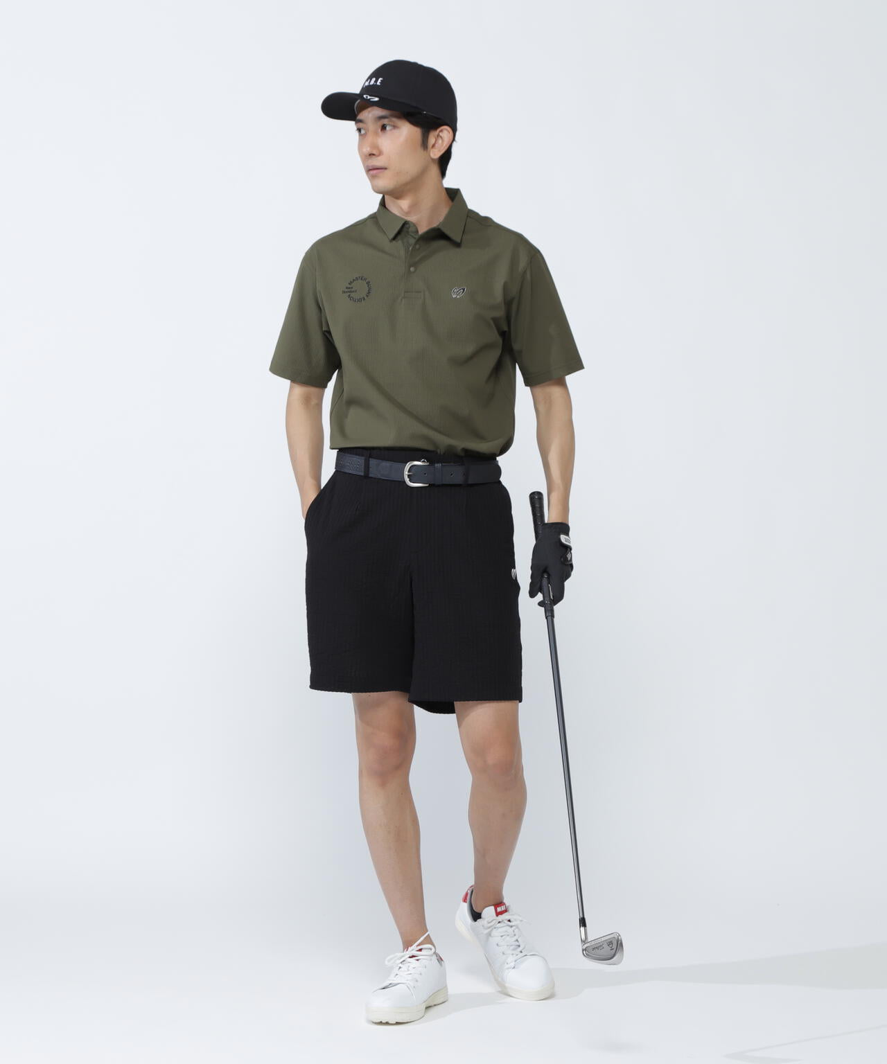 ストライプサッカー4WAYストレッチ半袖ポロシャツ | MASTER BUNNY