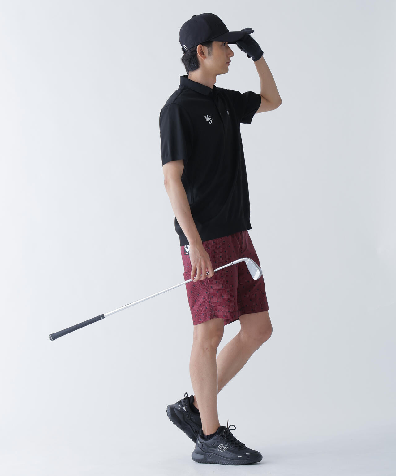 ハニカムリブスタート半袖ポロシャツ