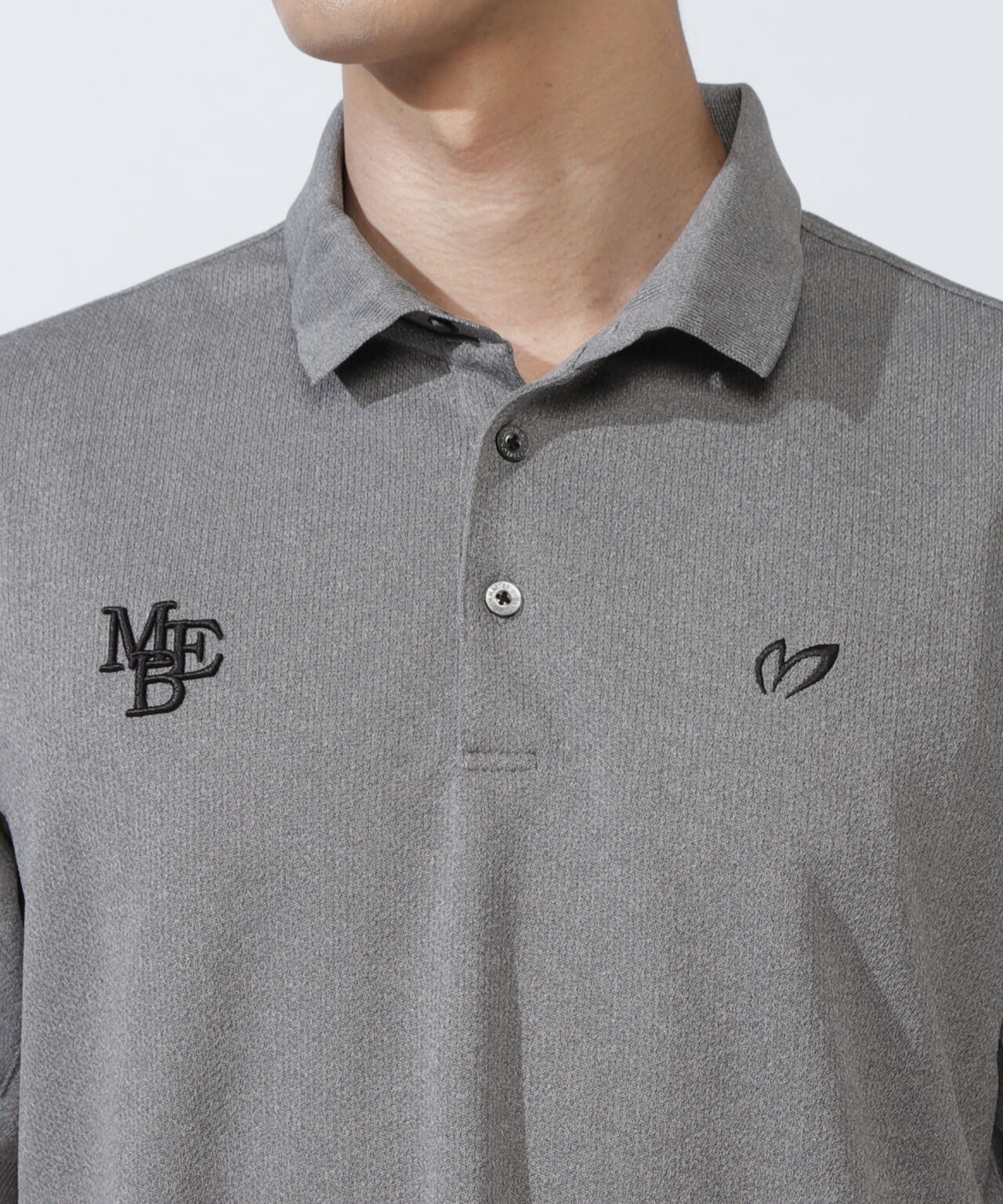 ハニカムリブスタート半袖ポロシャツ