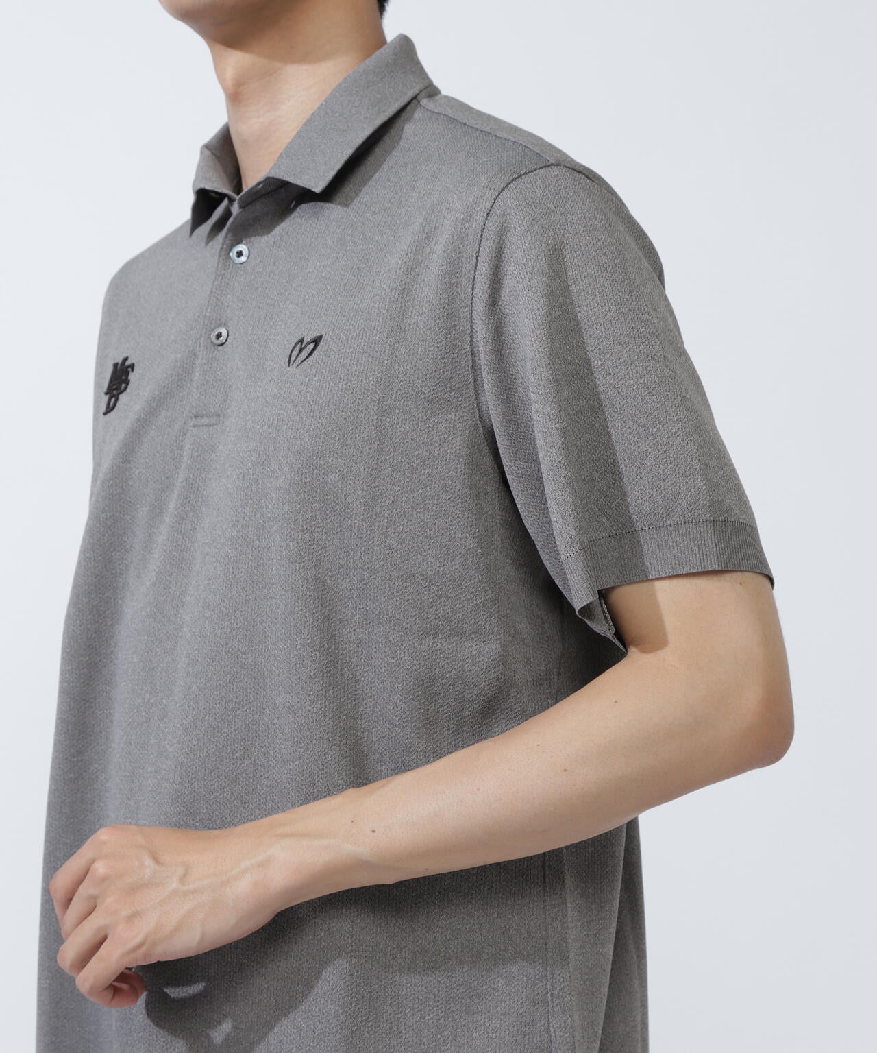 ハニカムリブスタート半袖ポロシャツ