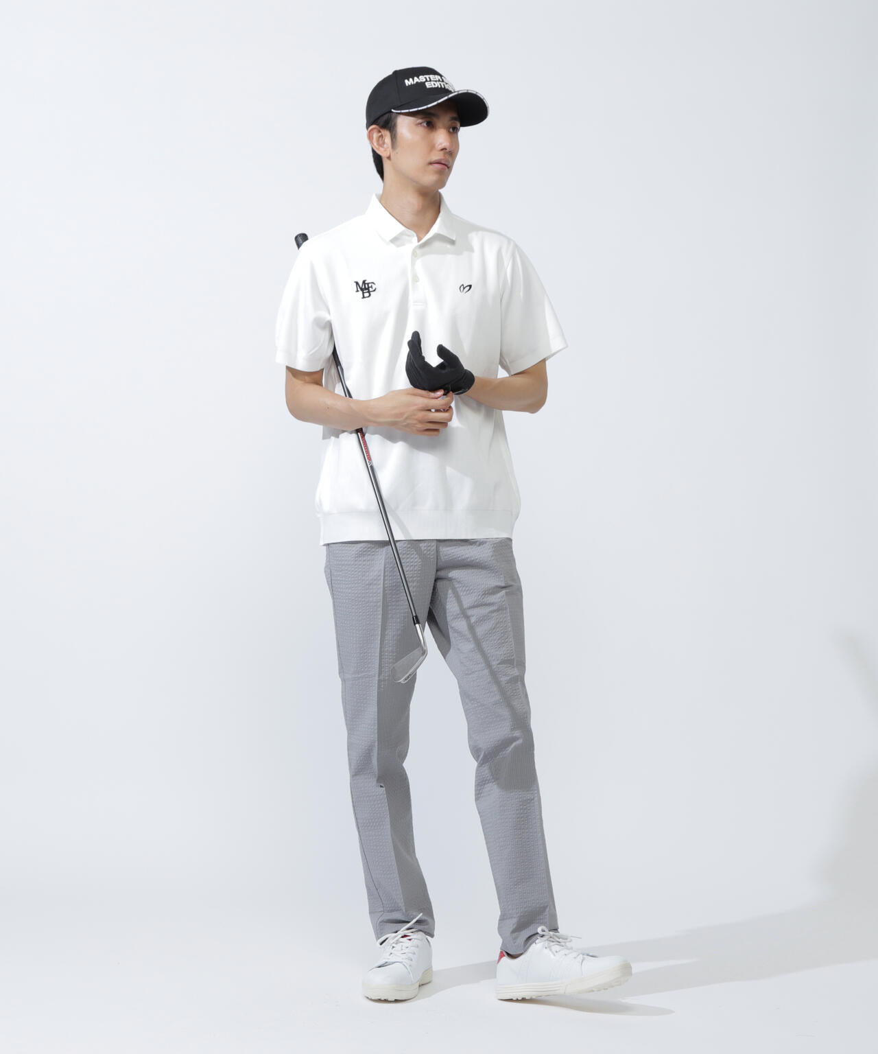 ハニカムリブスタート半袖ポロシャツ