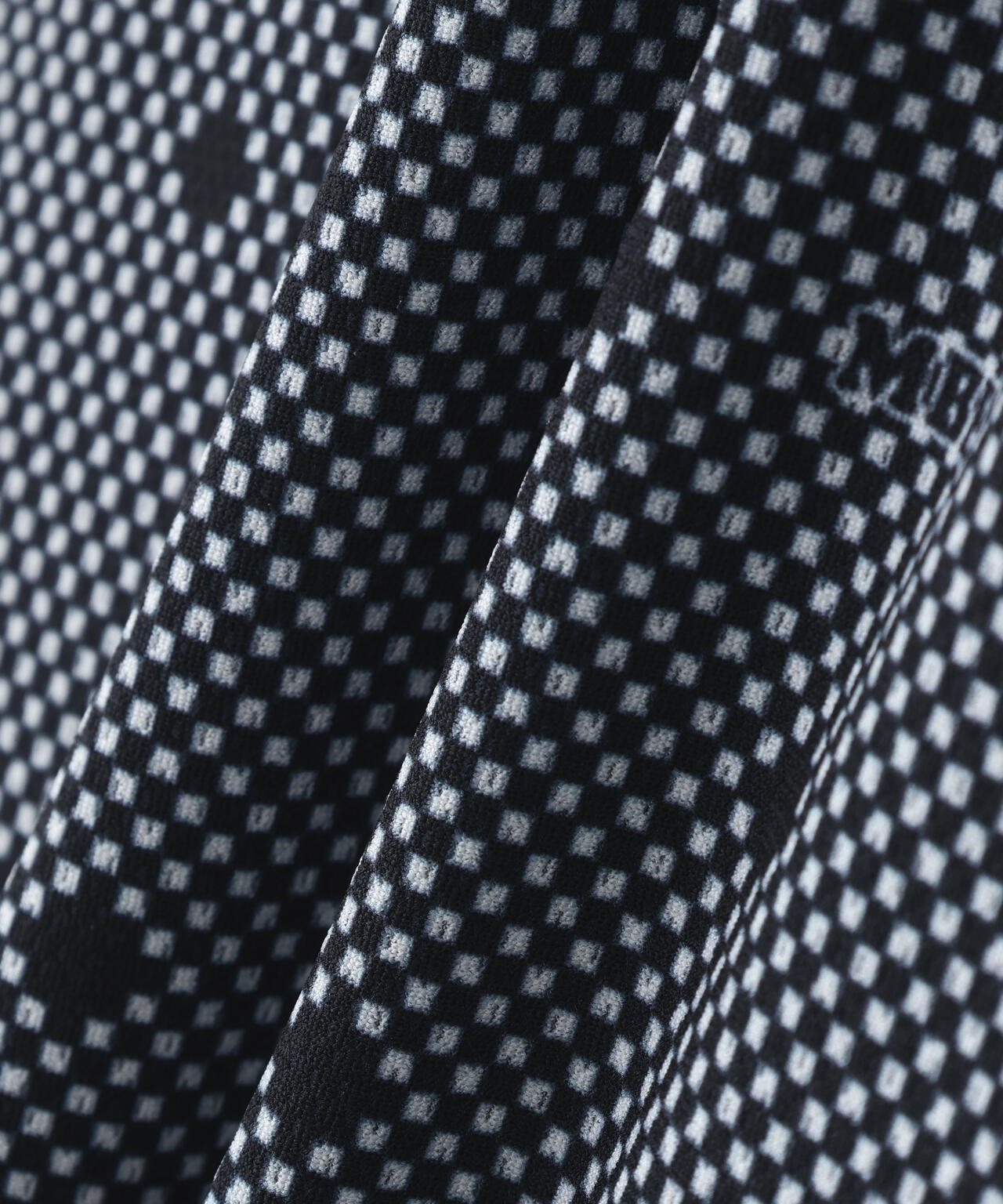 メッシュトリコットプリント半袖ポロシャツ